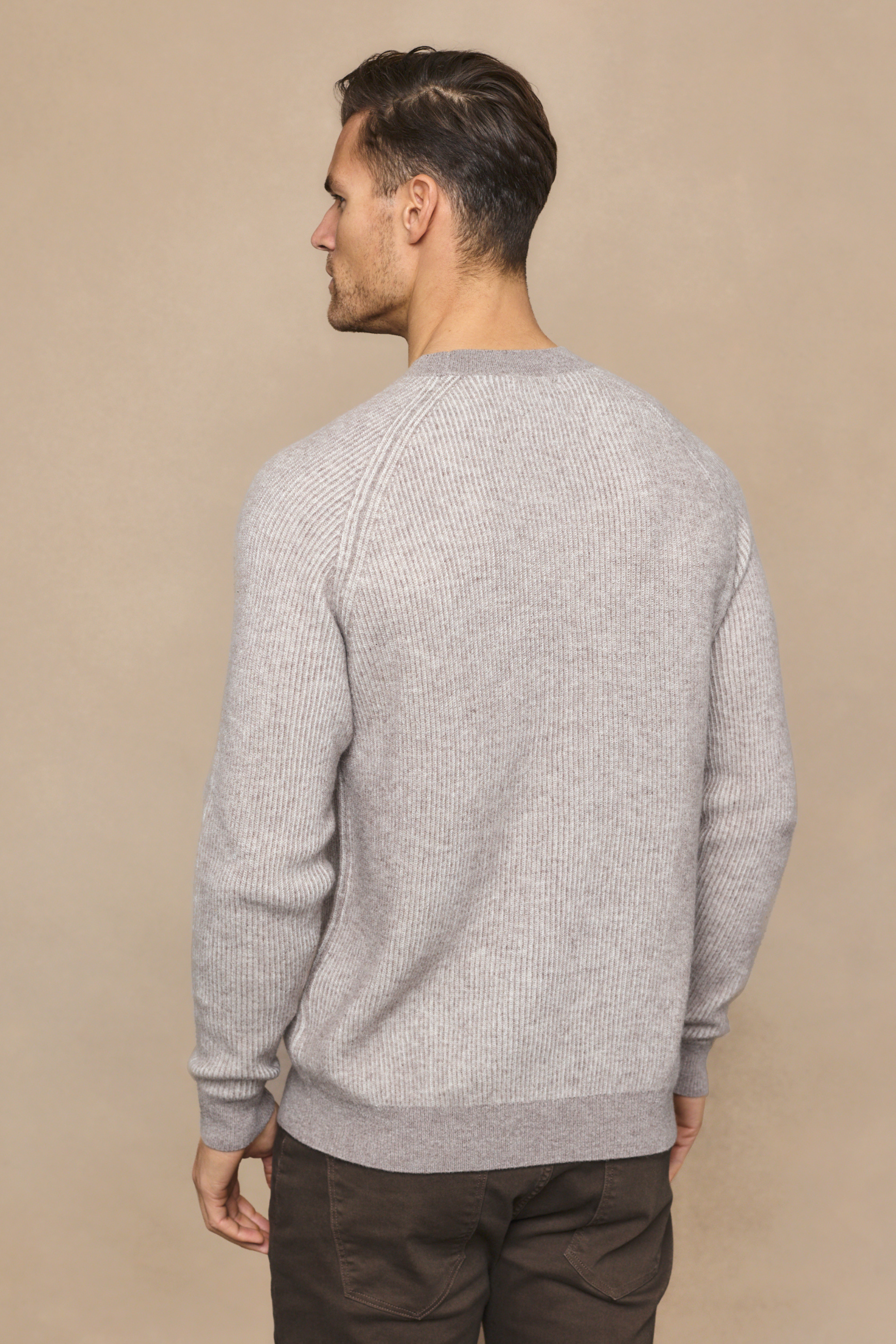 Orien Crew Neck Jumper - Oatmeal Marl