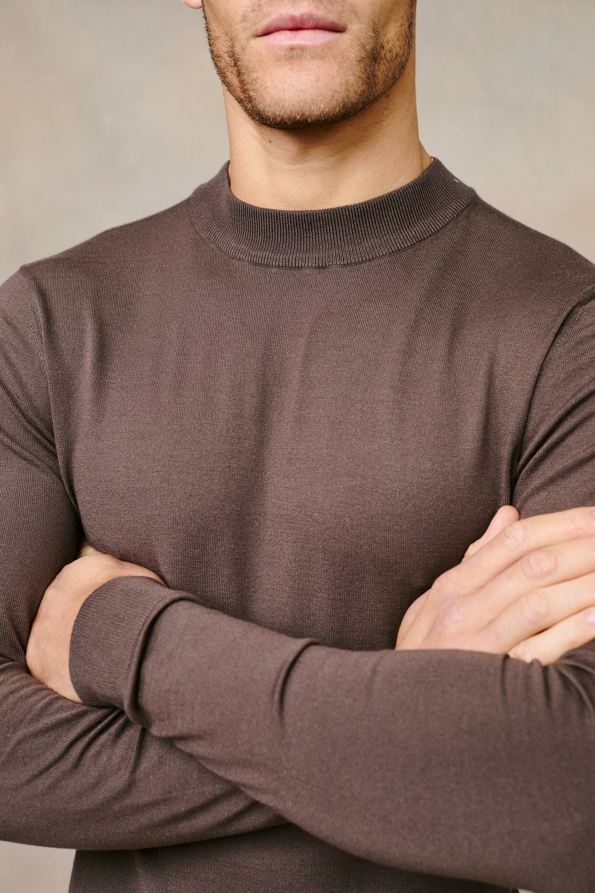 Noah Leichter Rundhalspullover - Braun