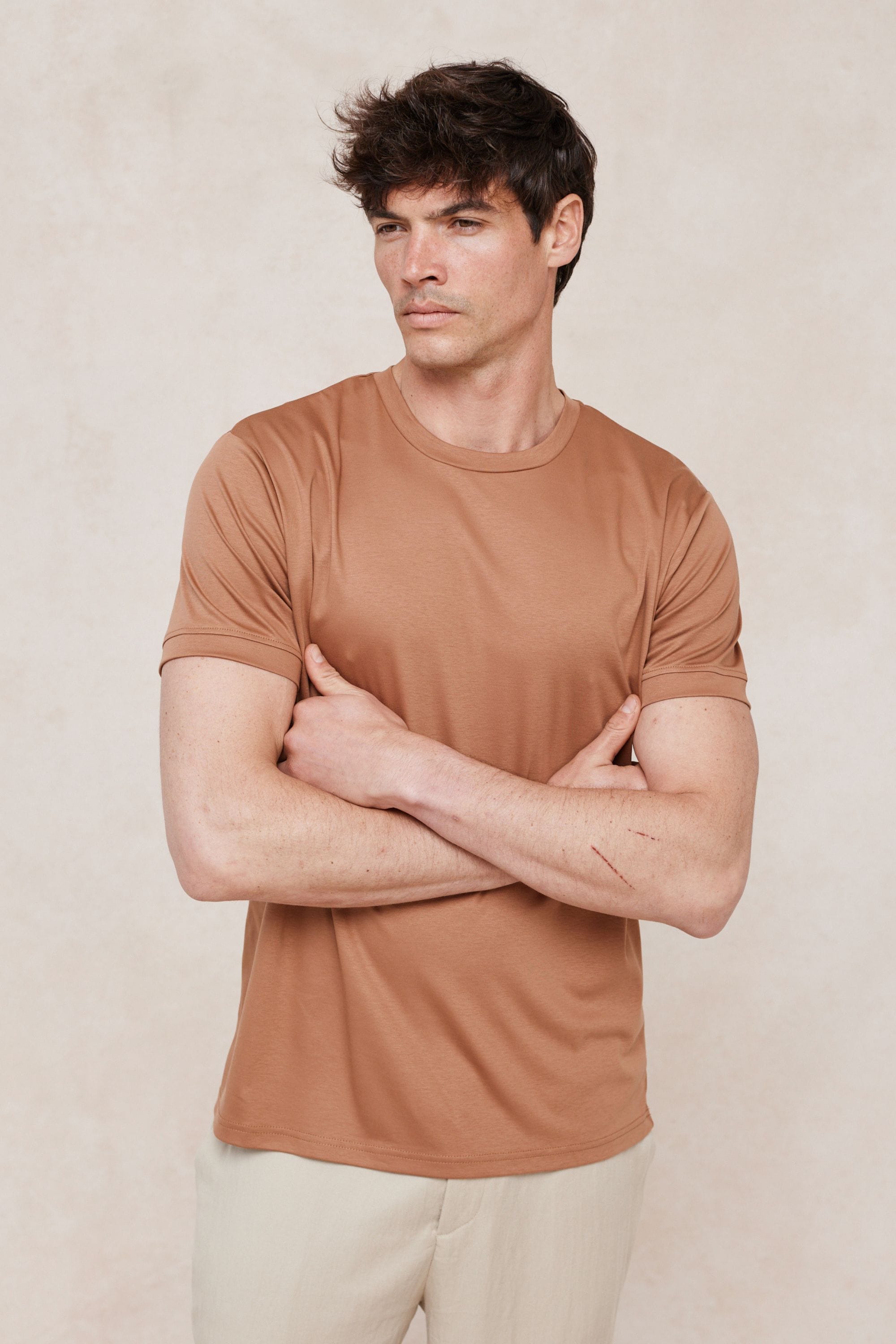 Luxe Mercerised T-Shirt - Rust Orange