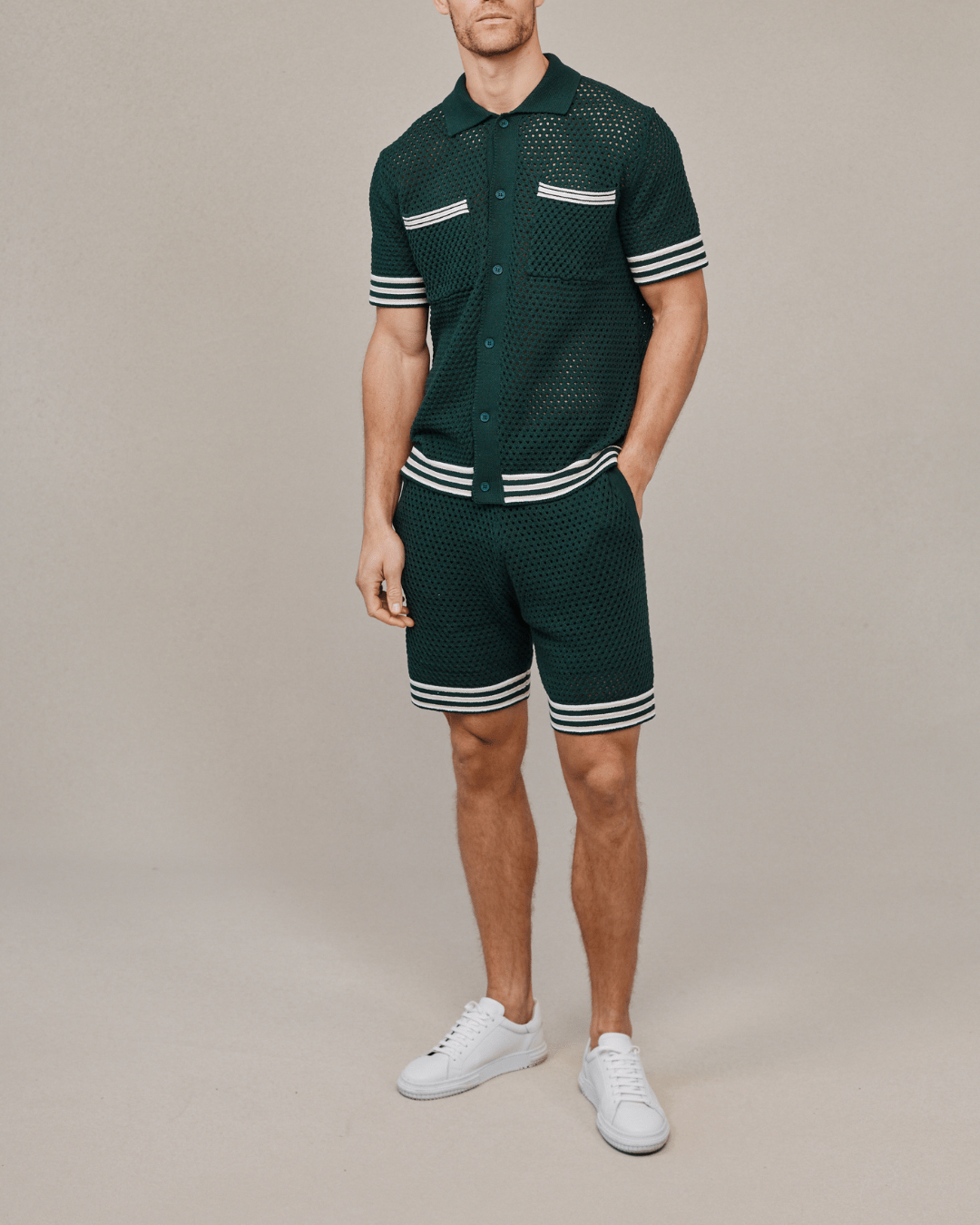 Cipressi Crochet Knit Short - Green