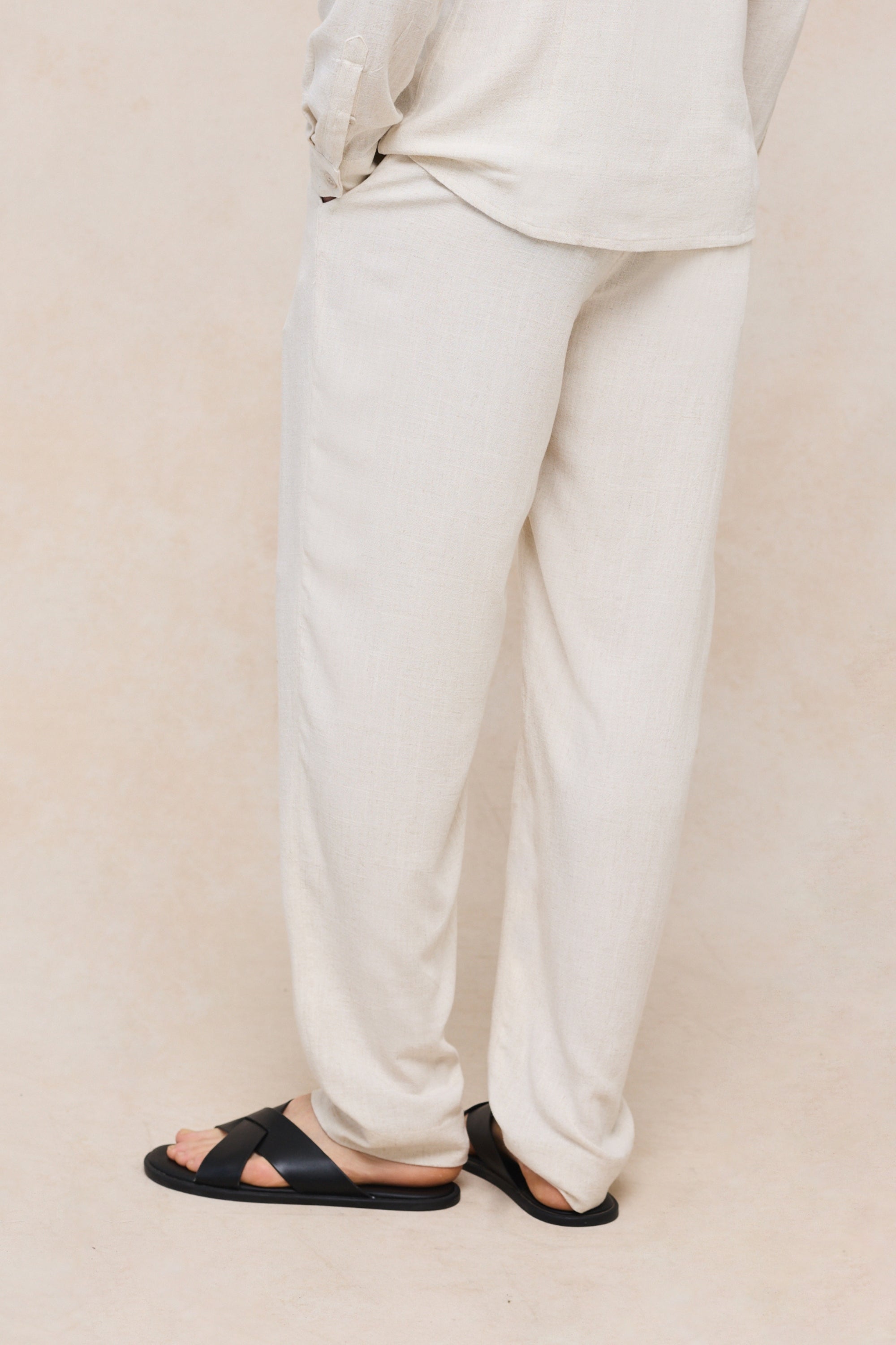 Cami Linen Straight Leg Trouser - Oatmeal