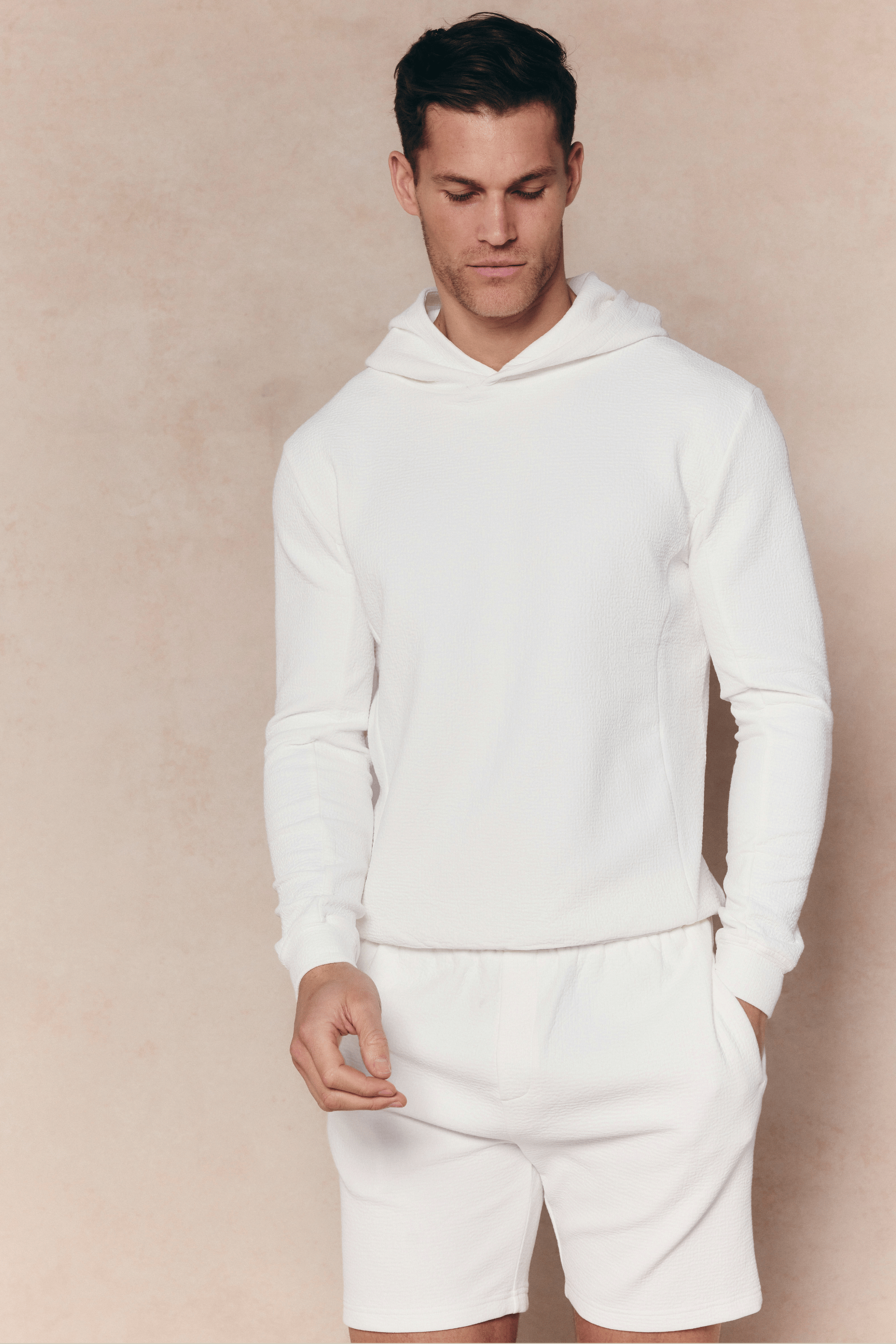 Zarco Crinkled Jersey Short - Ivory