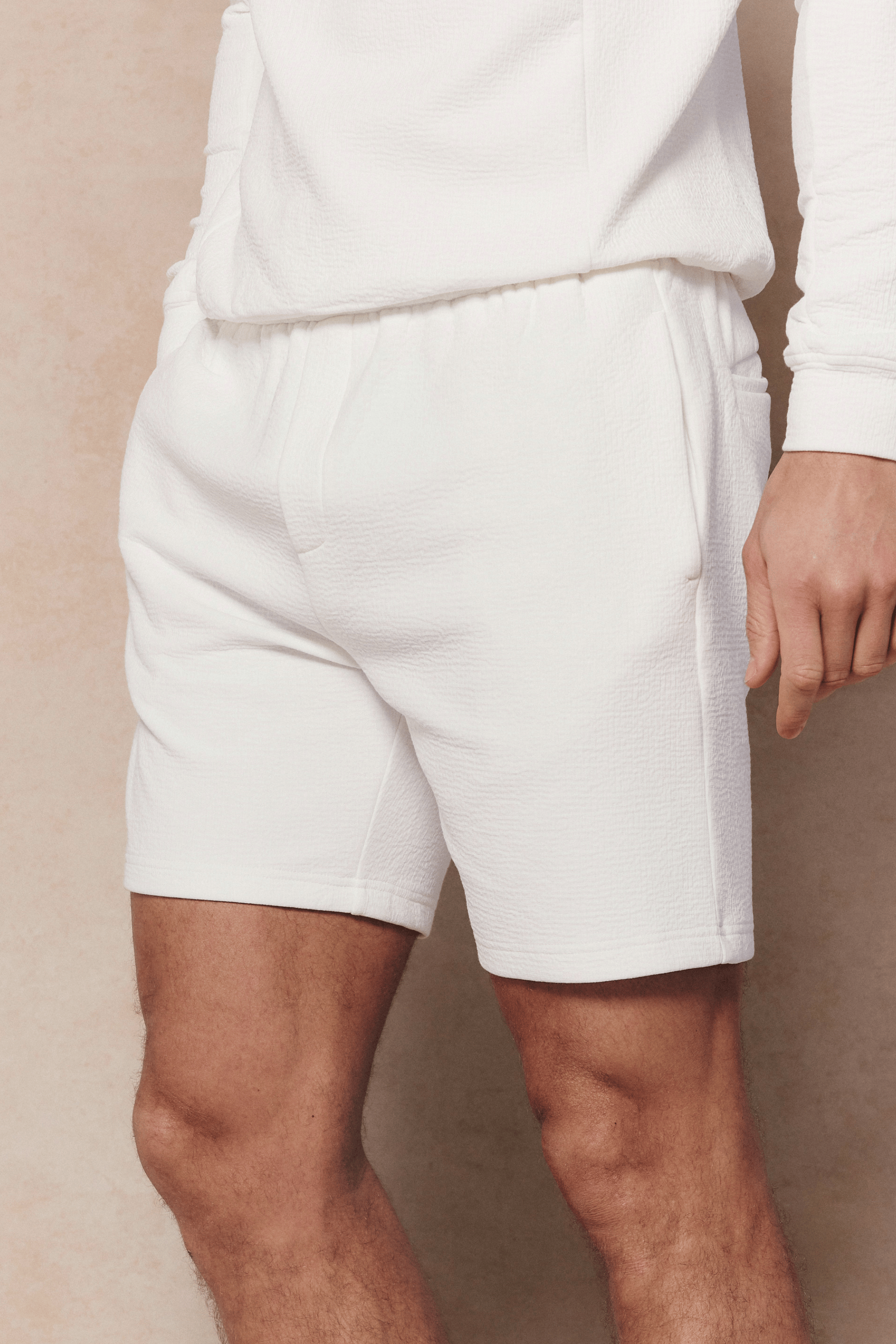 Zarco Crinkled Jersey Short - Ivory