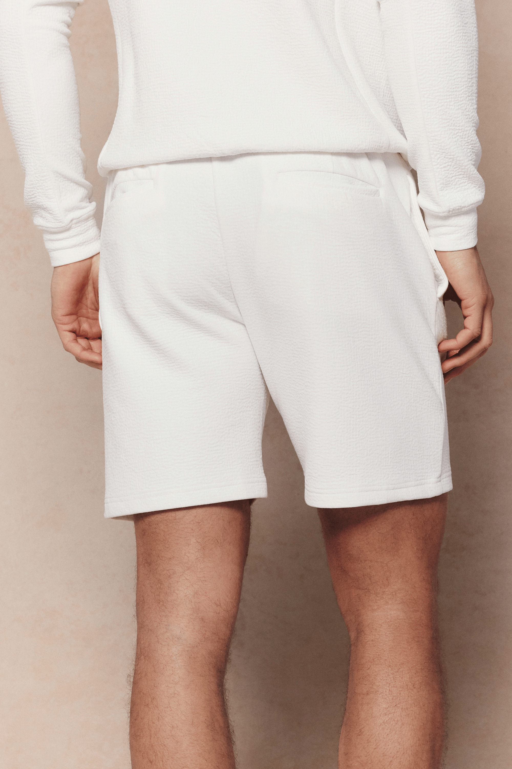 Zarco Crinkled Jersey Short - Ivory