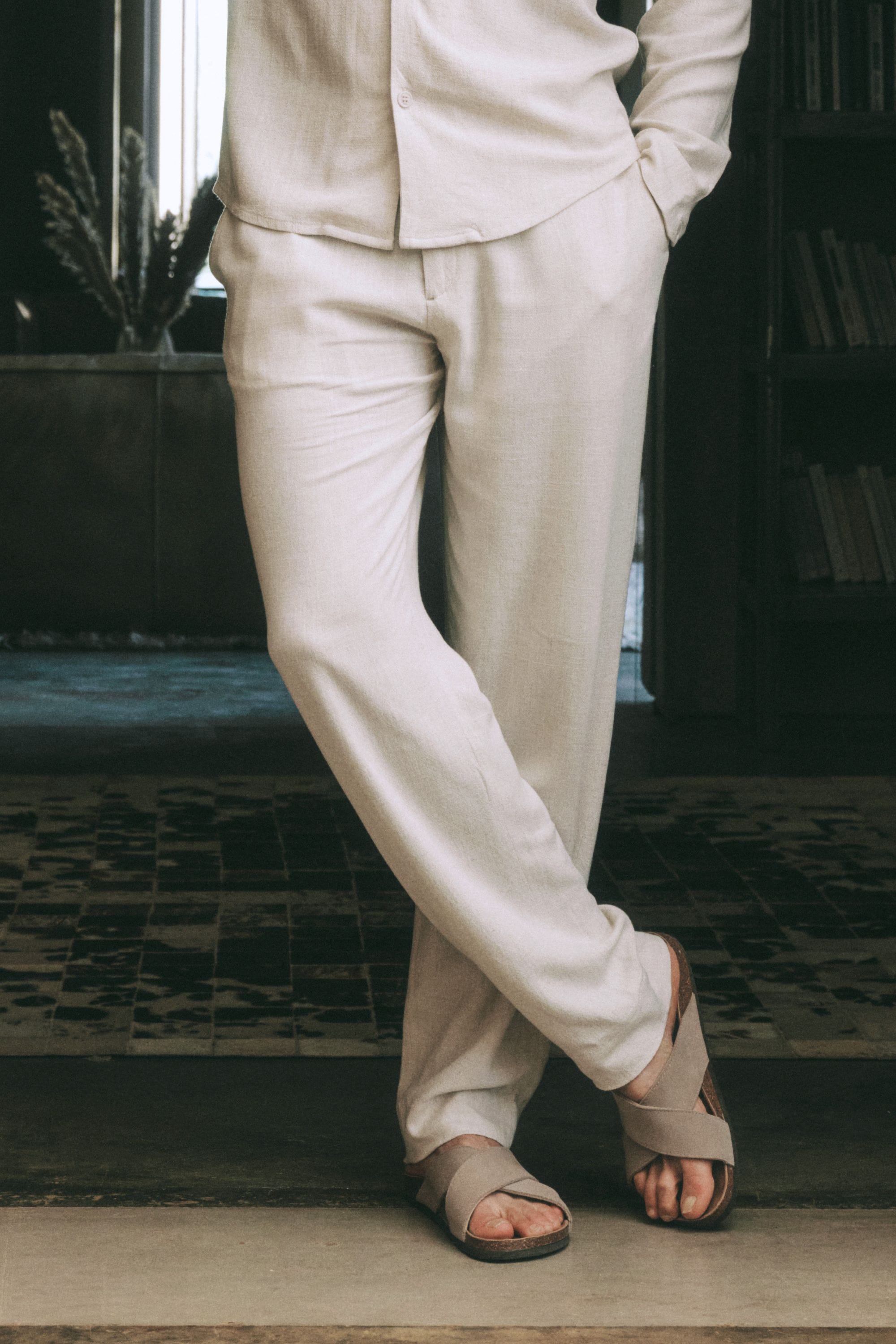 Cami Linen Straight Leg Trouser - Oatmeal