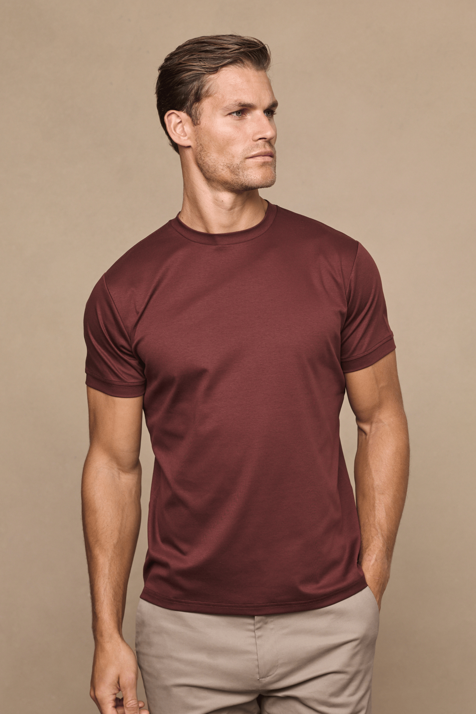 Luxe Mercerised T-Shirt - Rust