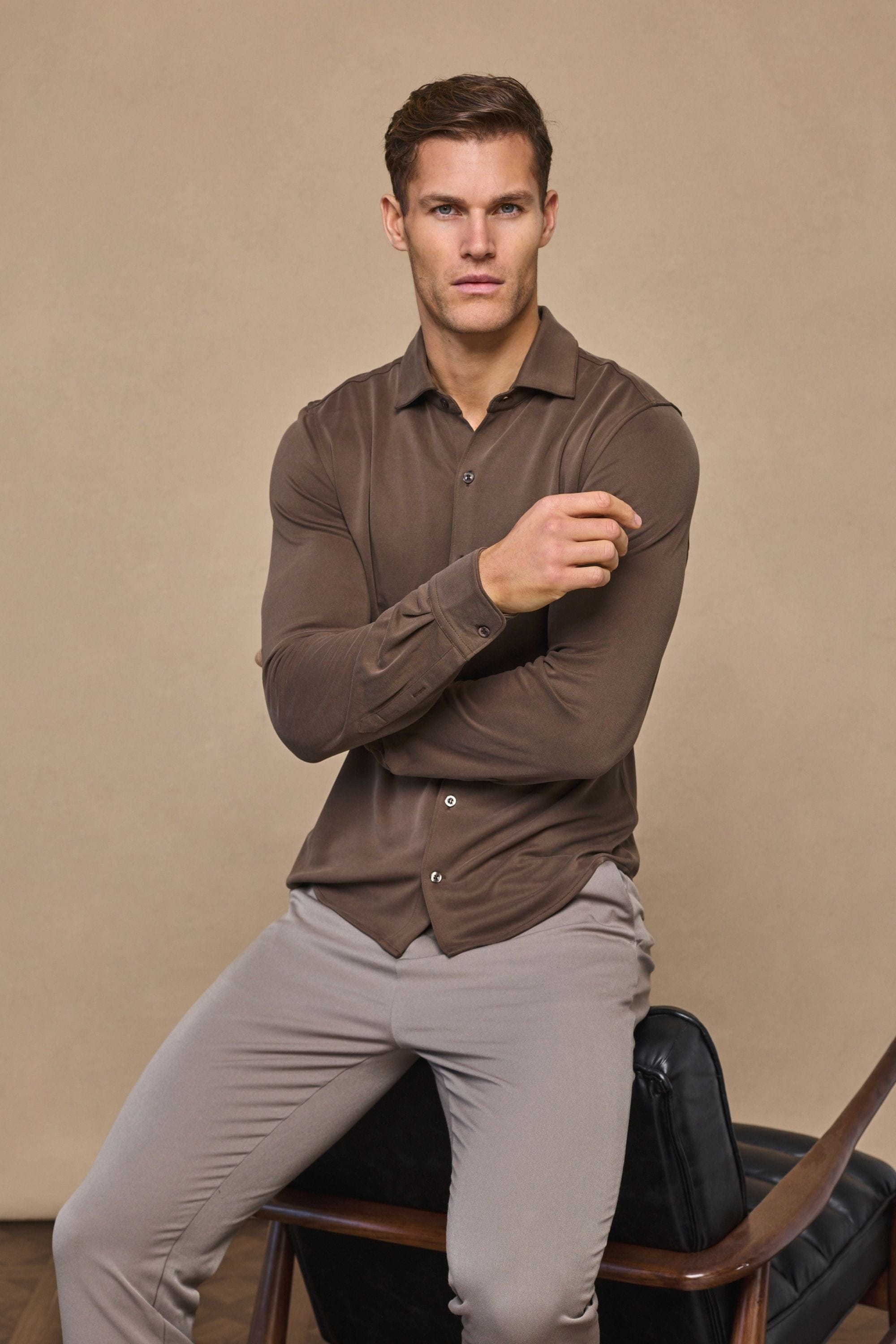 Pique Shirt - Burnt Olive