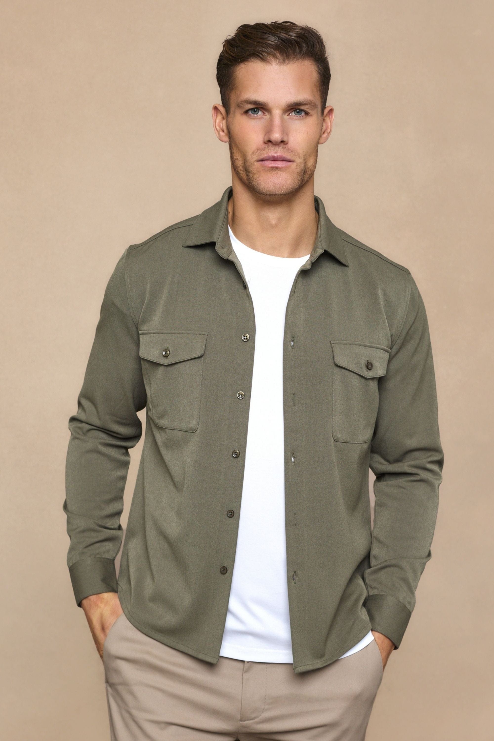 Leo Overshirt - Dark Olive