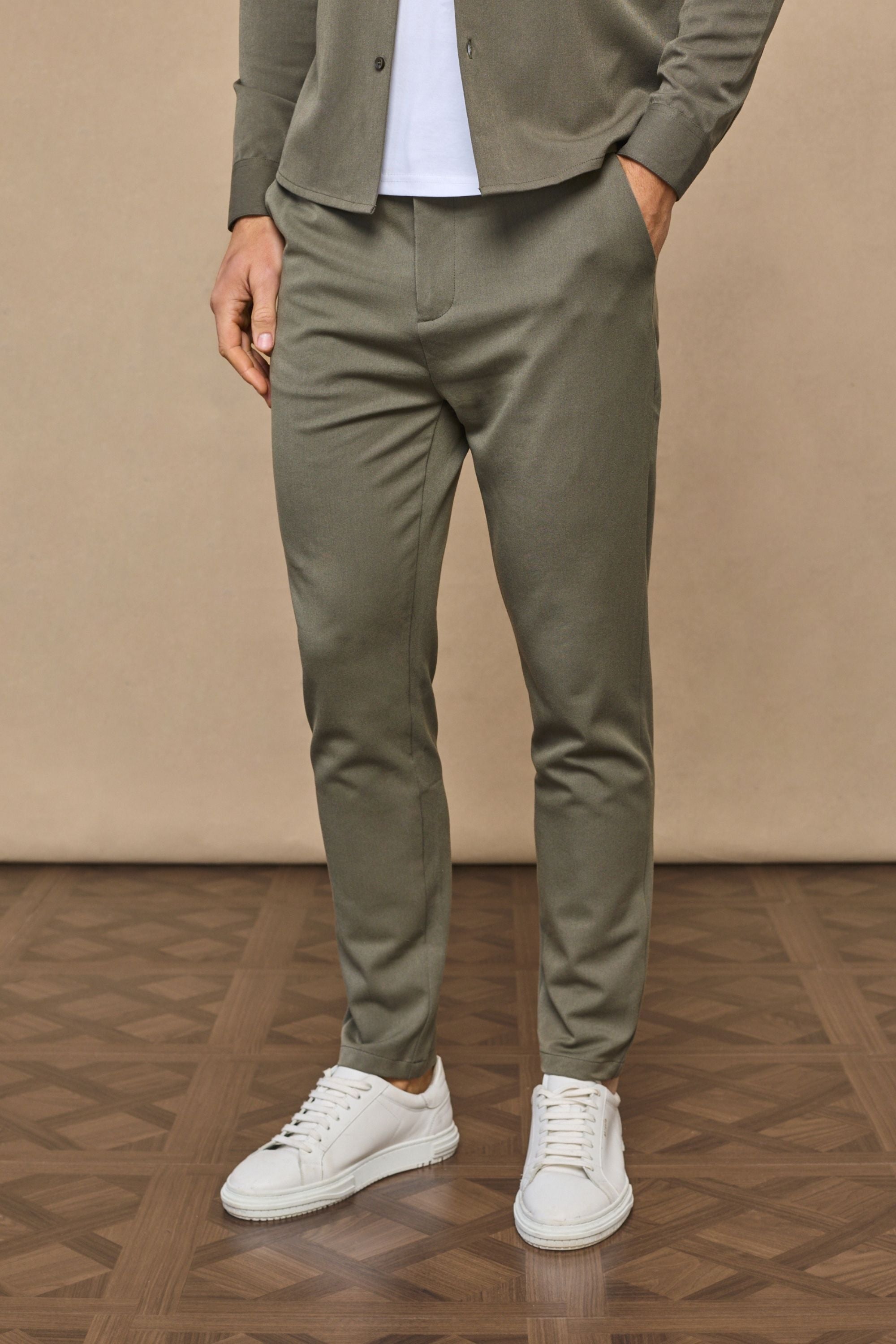 Hugo Everyday Tapered Trouser - Dark Olive