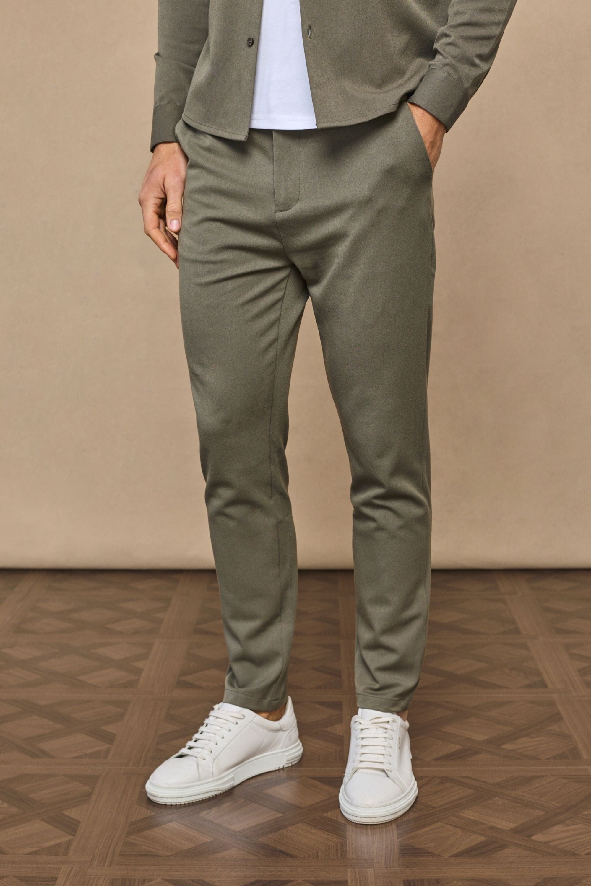 Hugo Everyday Tapered Trouser - Dark Olive