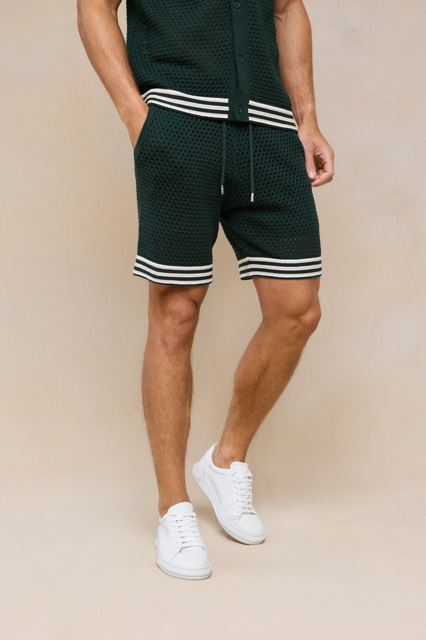Cipressi Crochet Knit Short - Green