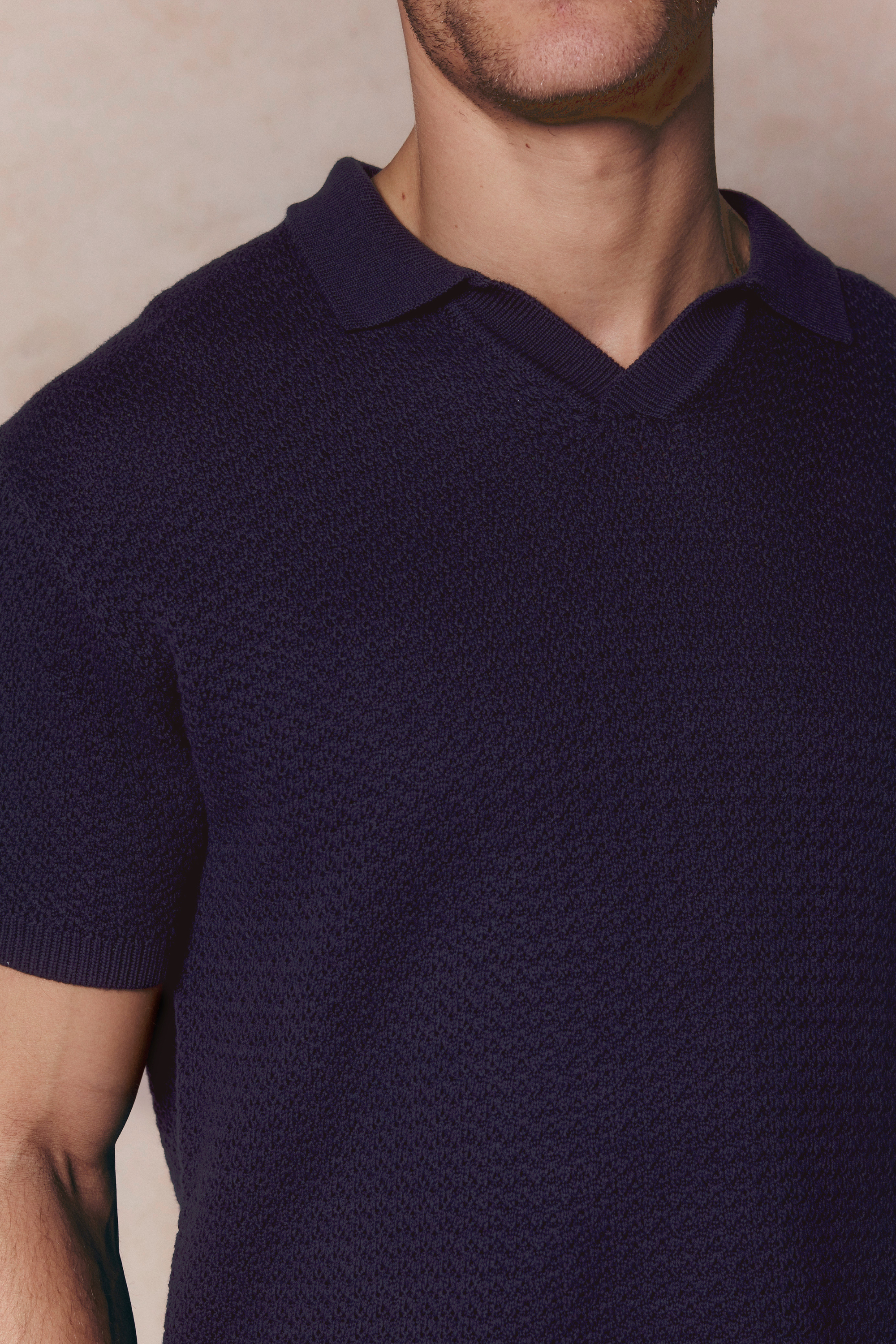 Rapha Cotton Knit Polo - Navy