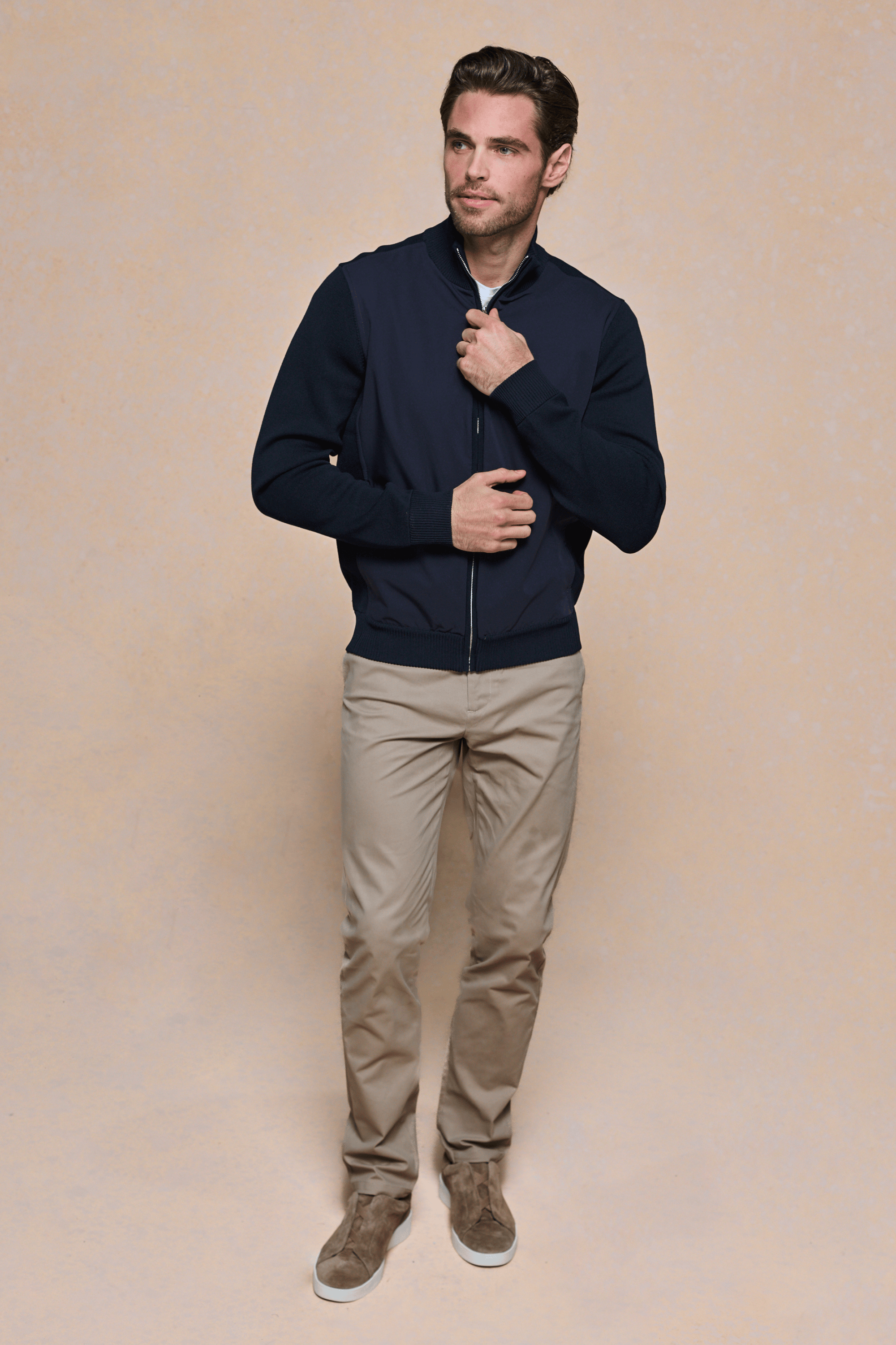 Paco Hybrid Knitted Jacket - Midnight Navy