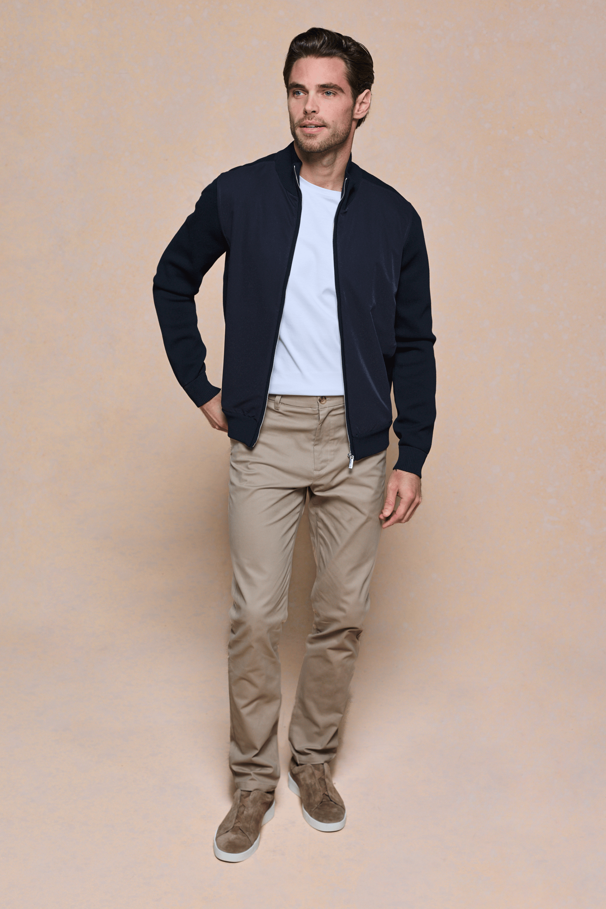 Paco Hybrid Knitted Jacket - Midnight Navy