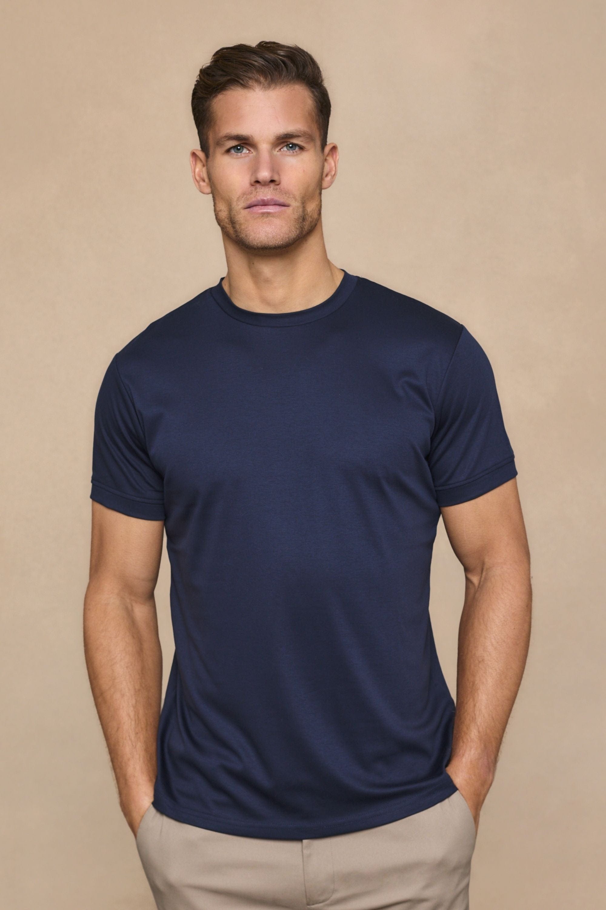 Luxe Mercerised (SS24) T-Shirt - Navy