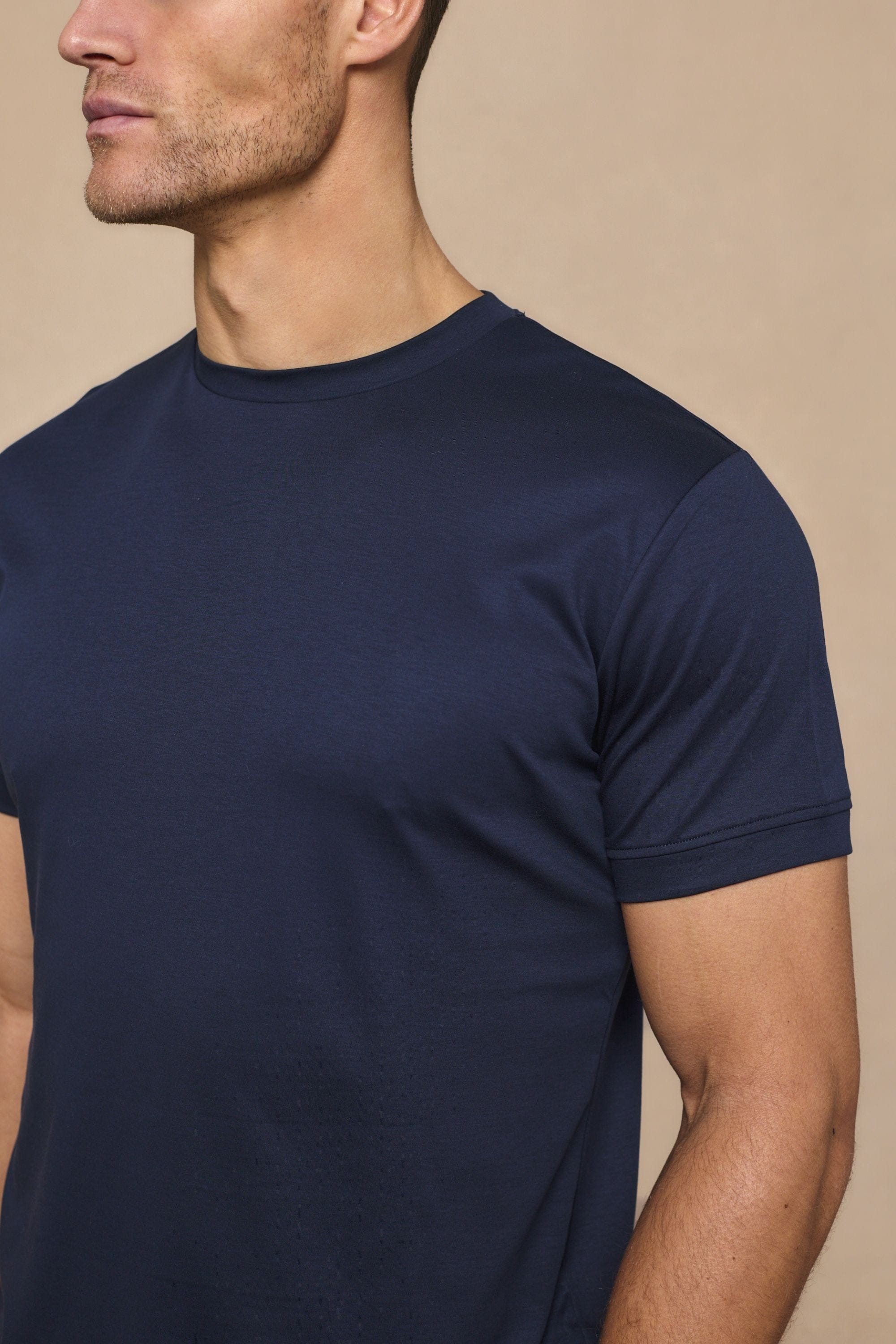 Luxe Mercerised (SS24) T-Shirt - Navy