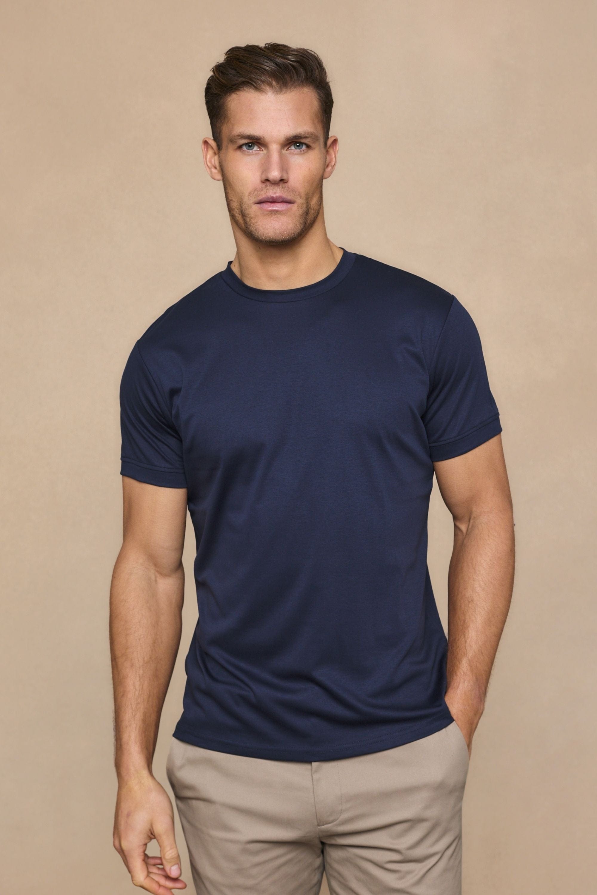 Luxe Mercerised (SS24) T-Shirt - Navy