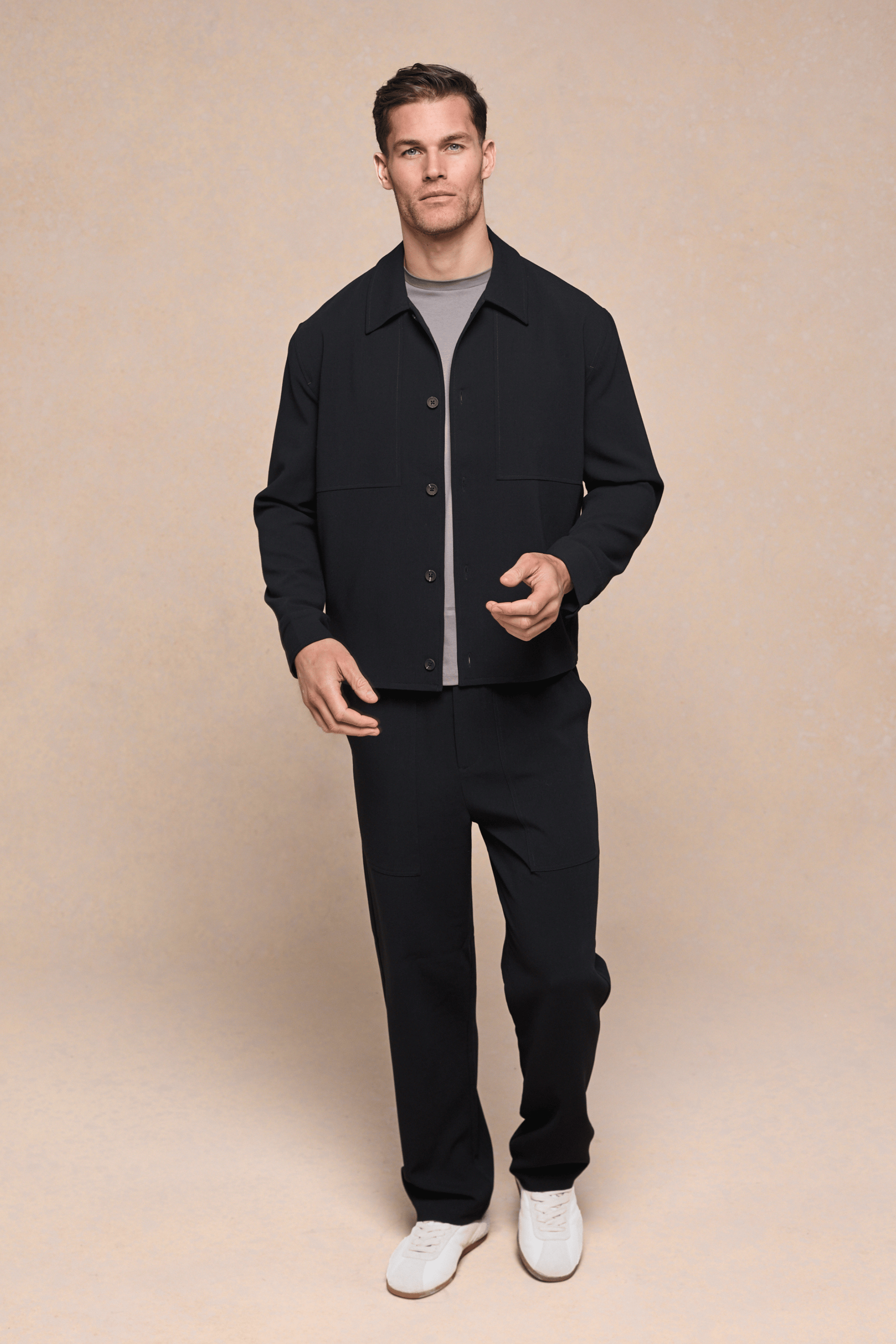 Julien Relaxed Panelled Jacket - Black