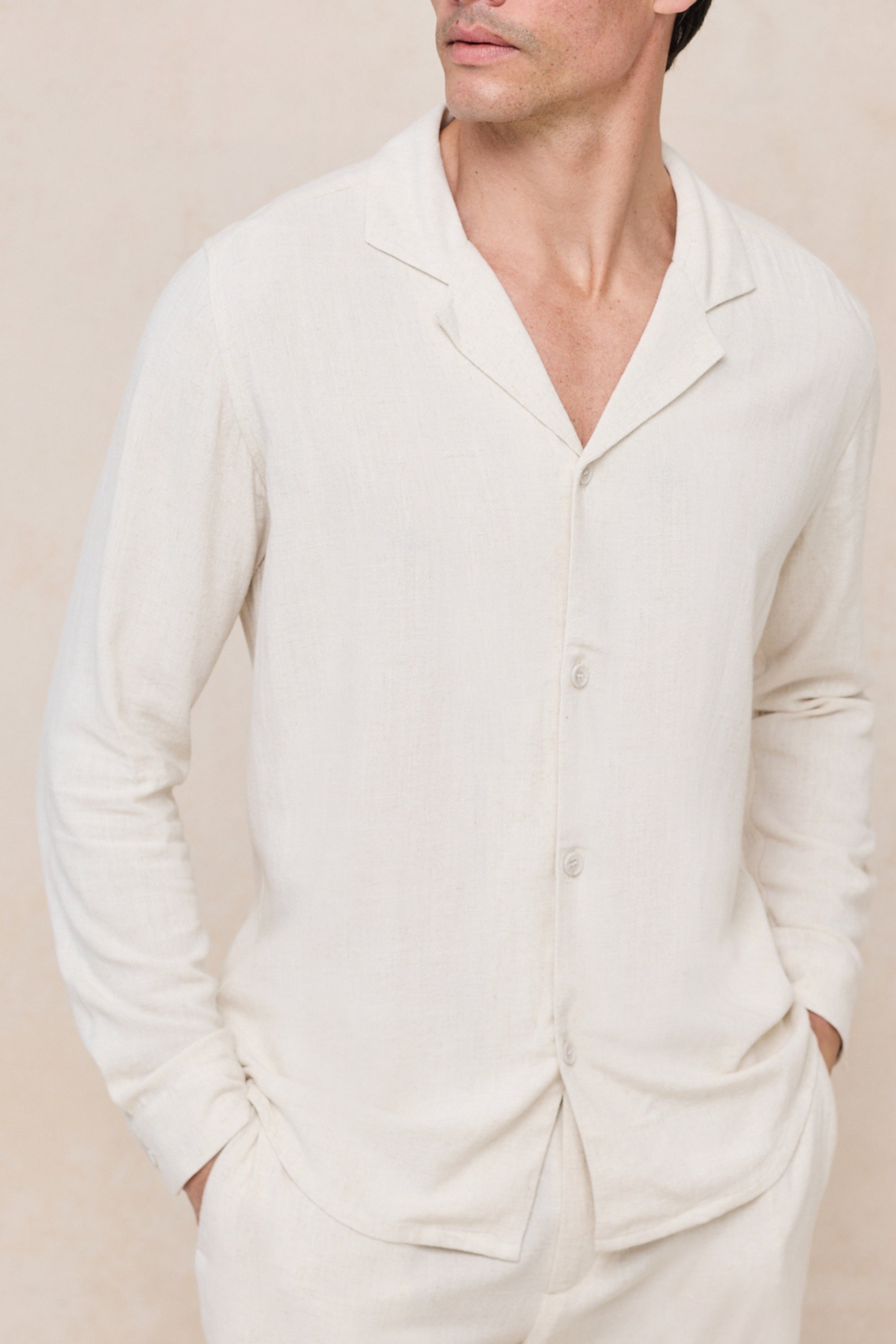 Cami Linen Shirt - Oatmeal