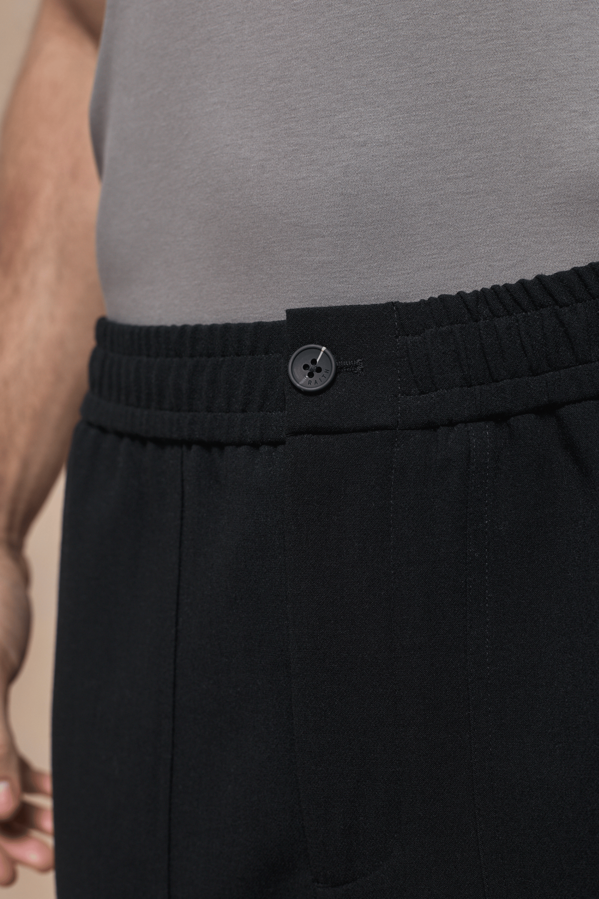 Julien Relaxed Panelled Trouser - Black