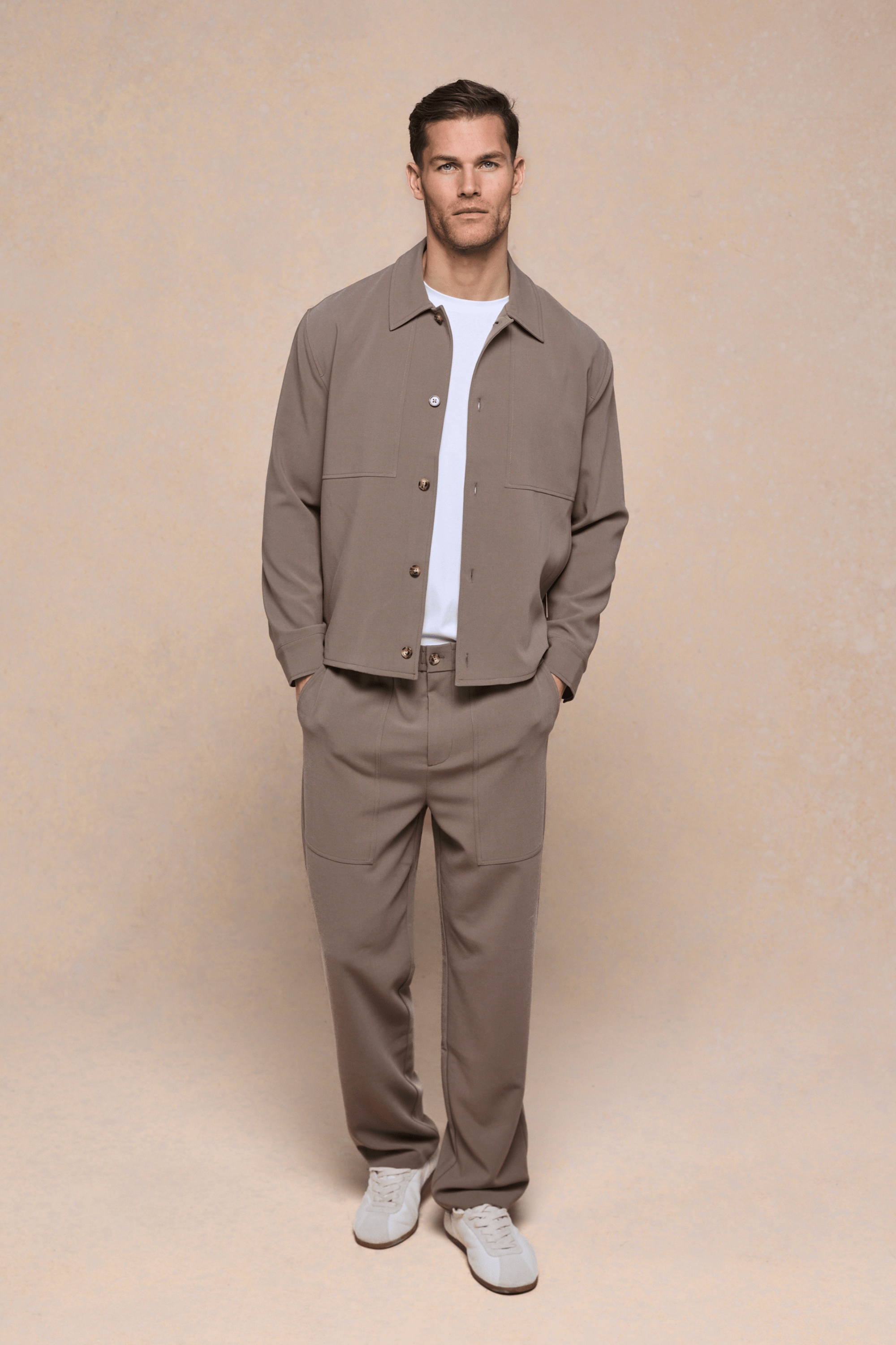 Julien Relaxed Panelled Trouser - Olive