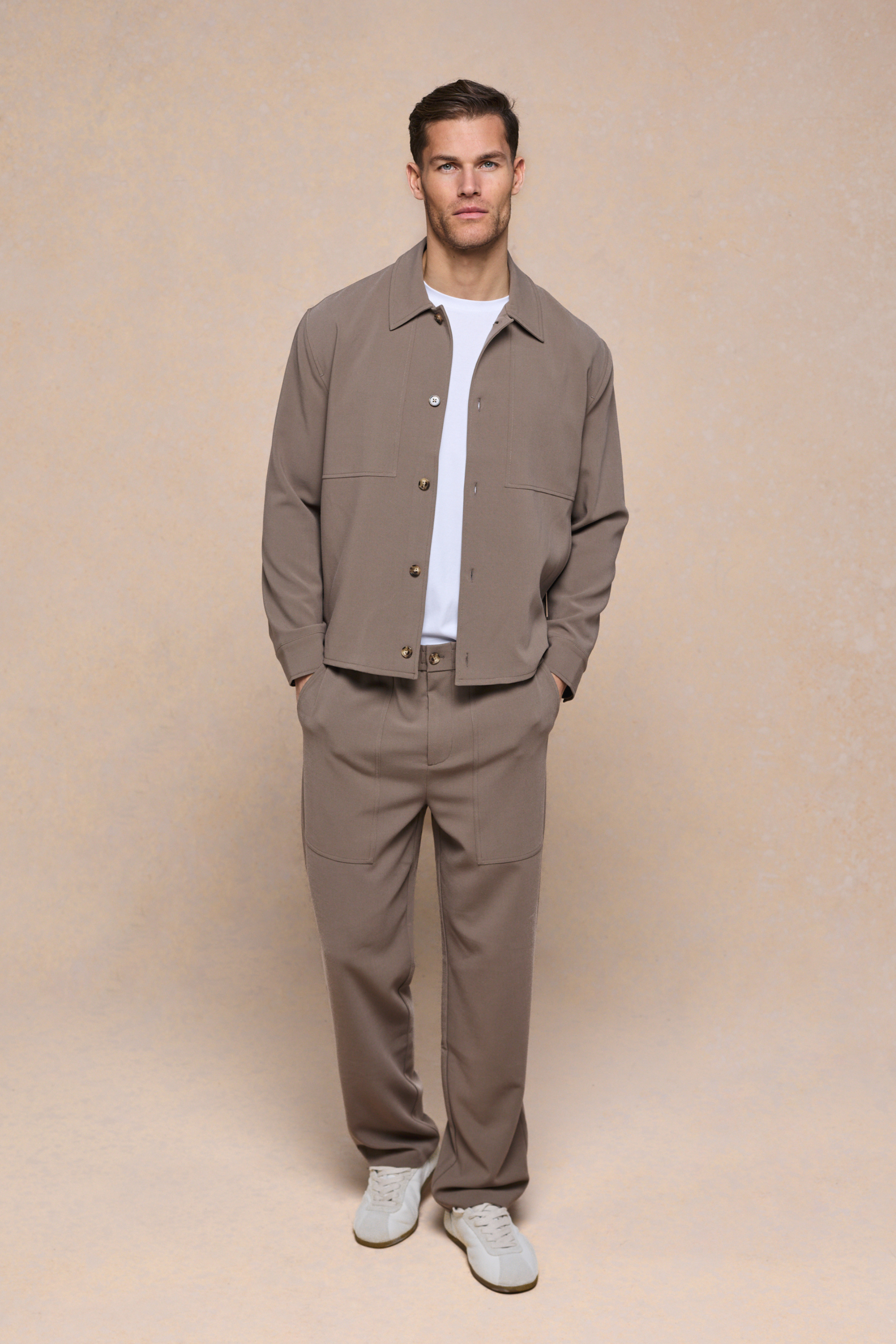 Julien Relaxed Panelled Trouser - Olive