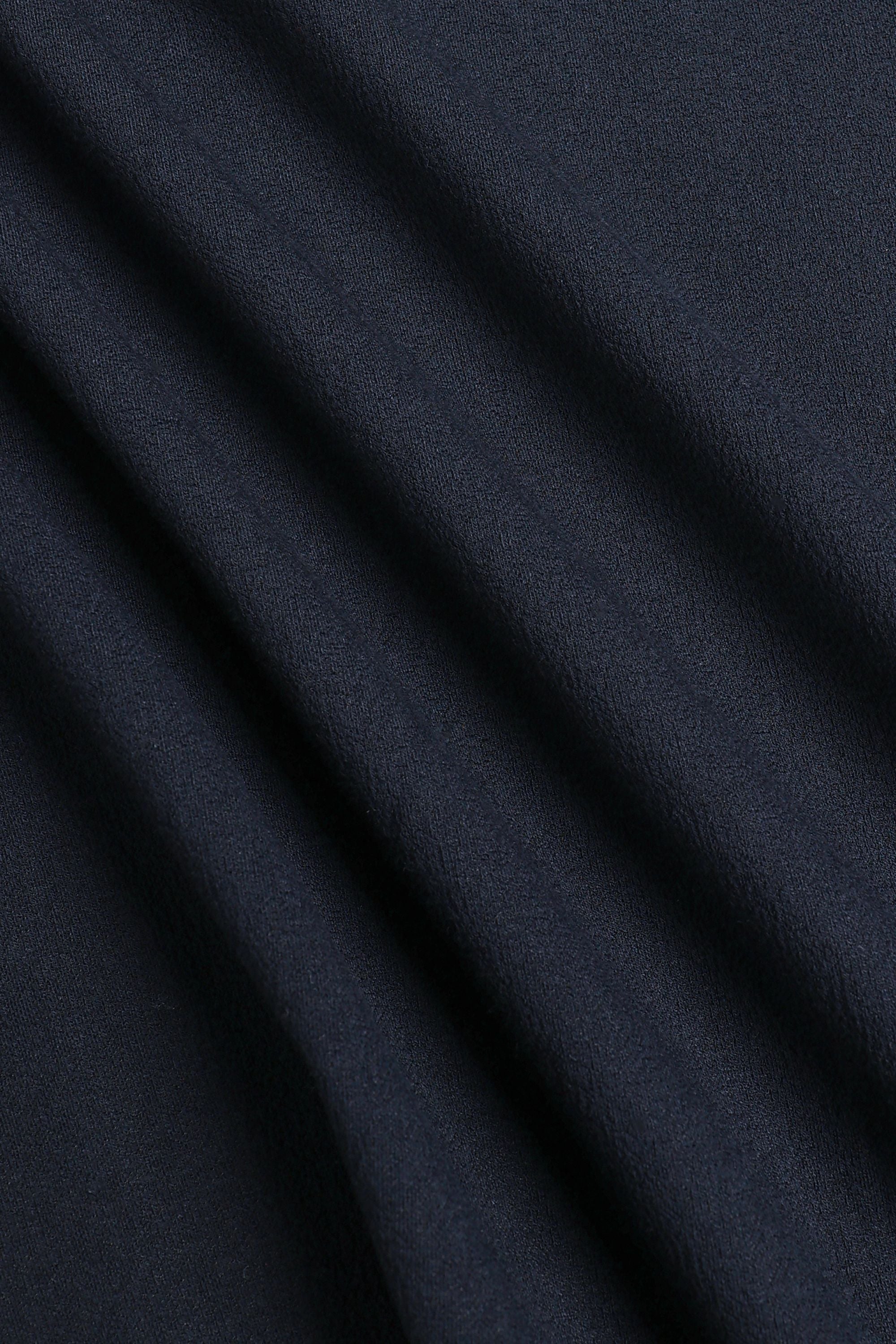 Tomas Crew Neck Textured T-Shirt - Navy