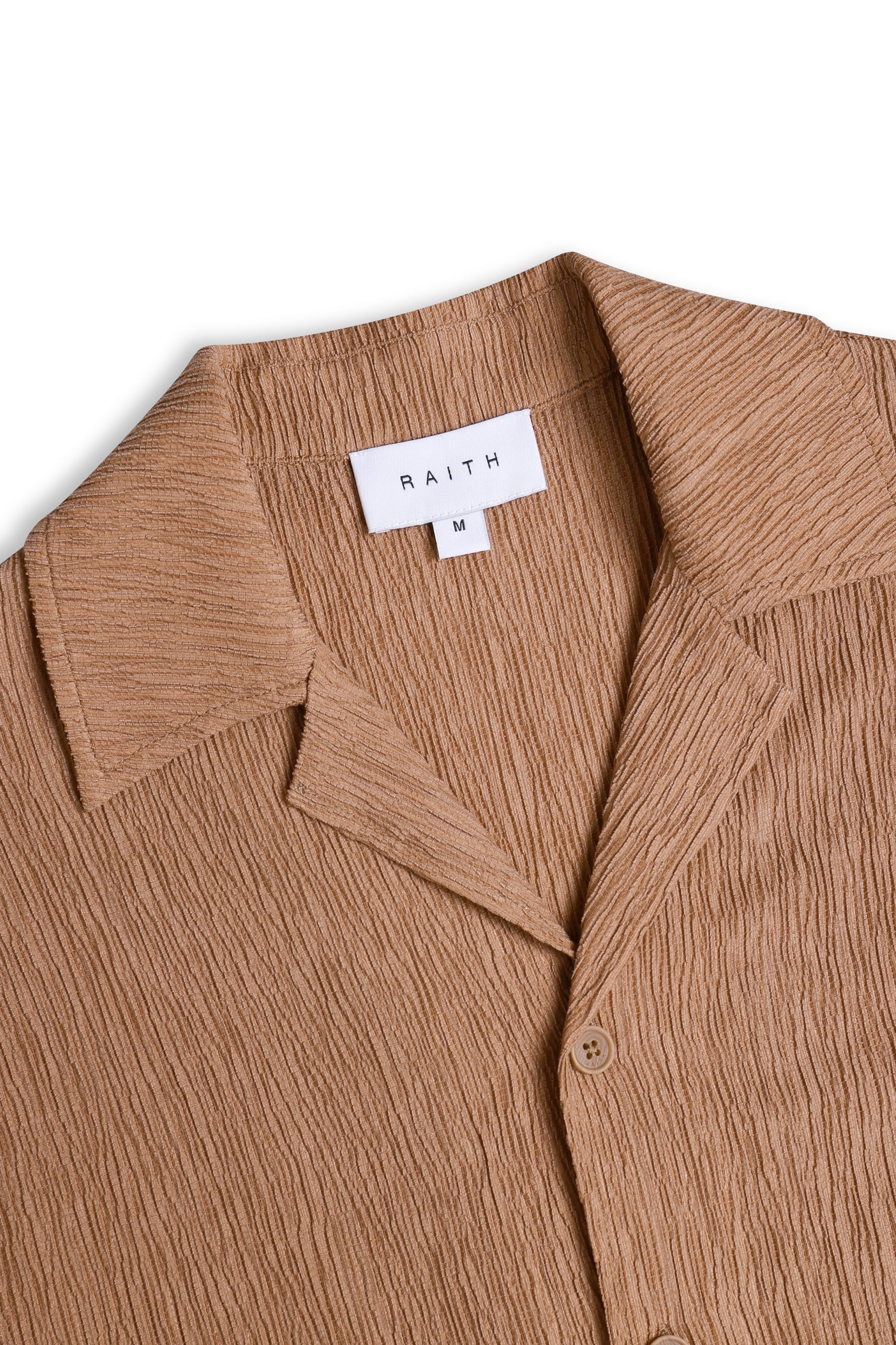 Gabriel Crinkled Tencel Short Sleeve Shirt - Rust