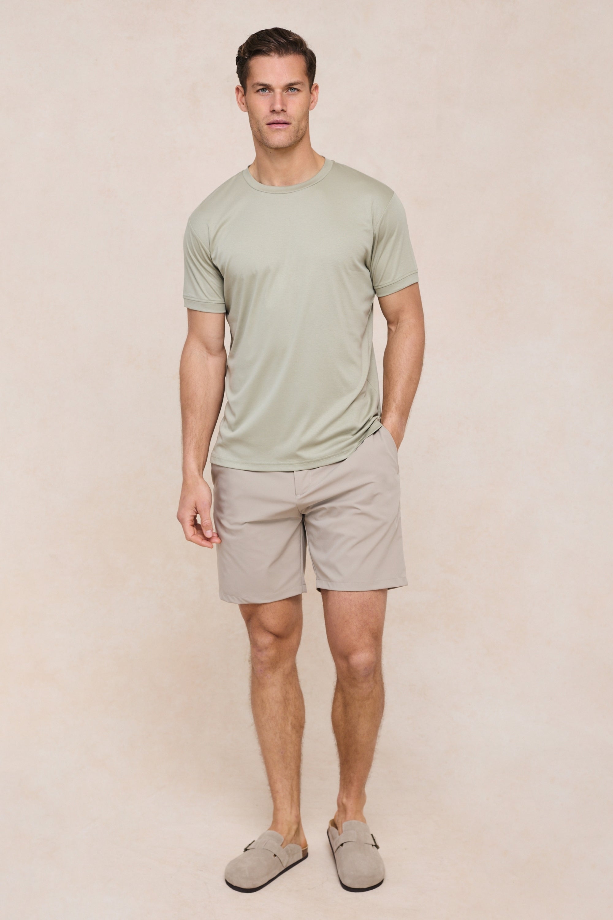 Luxe Mercerised T-Shirt - Light Sage