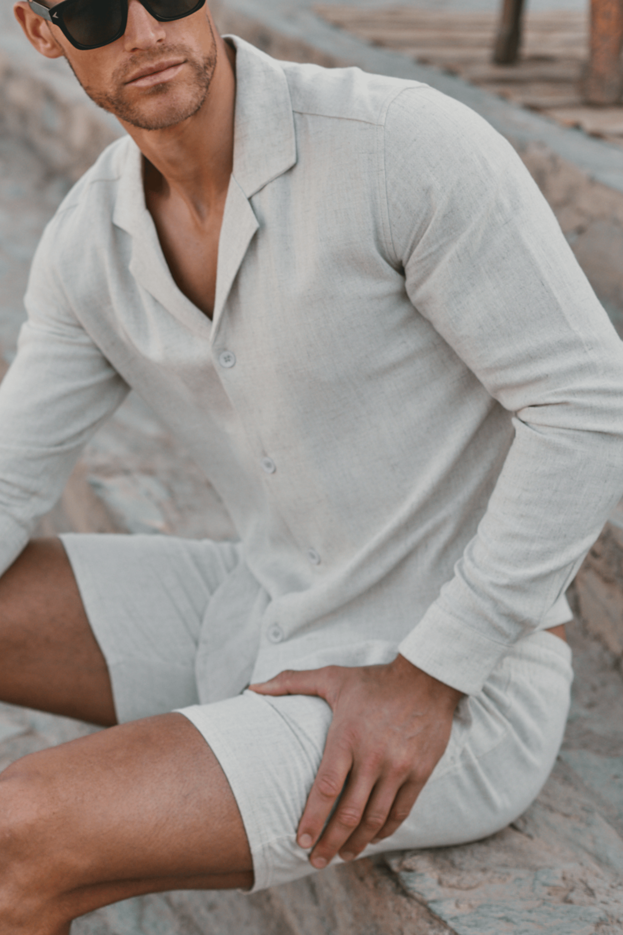 Cami Linen Shirt - Oatmeal