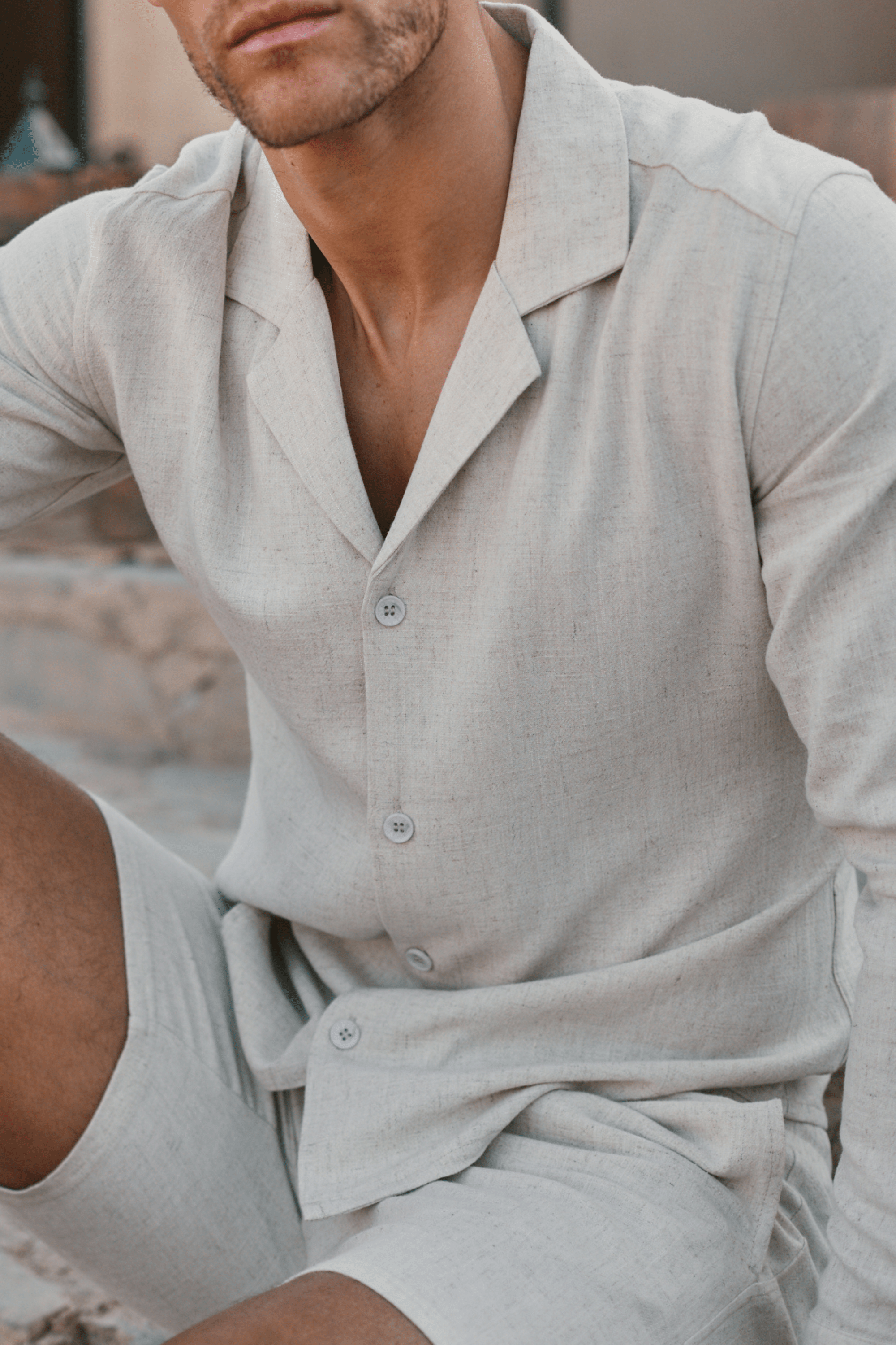 Cami Linen Shirt - Oatmeal