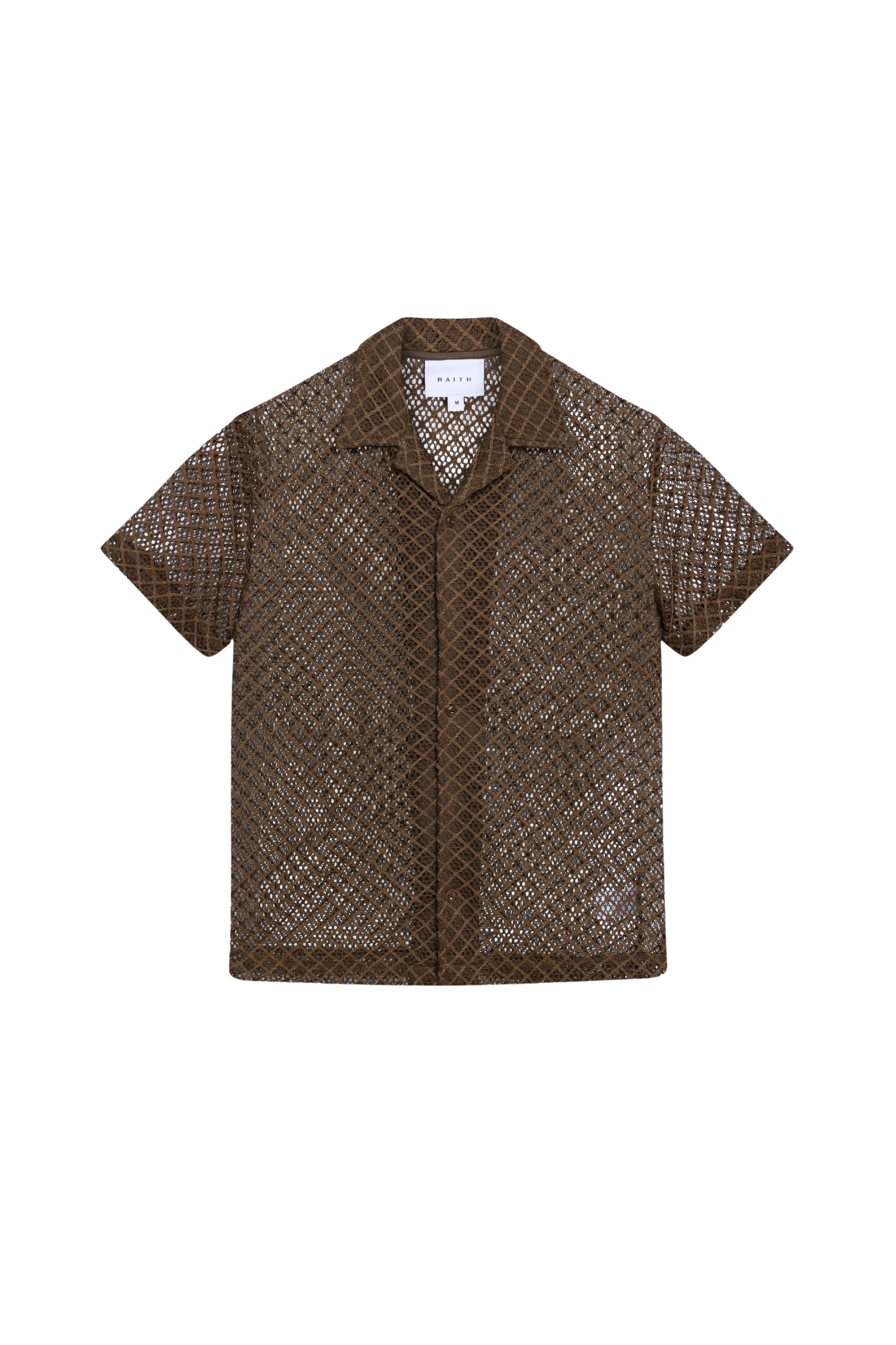 Marcelo Short Sleeve Lace Shirt - Brown