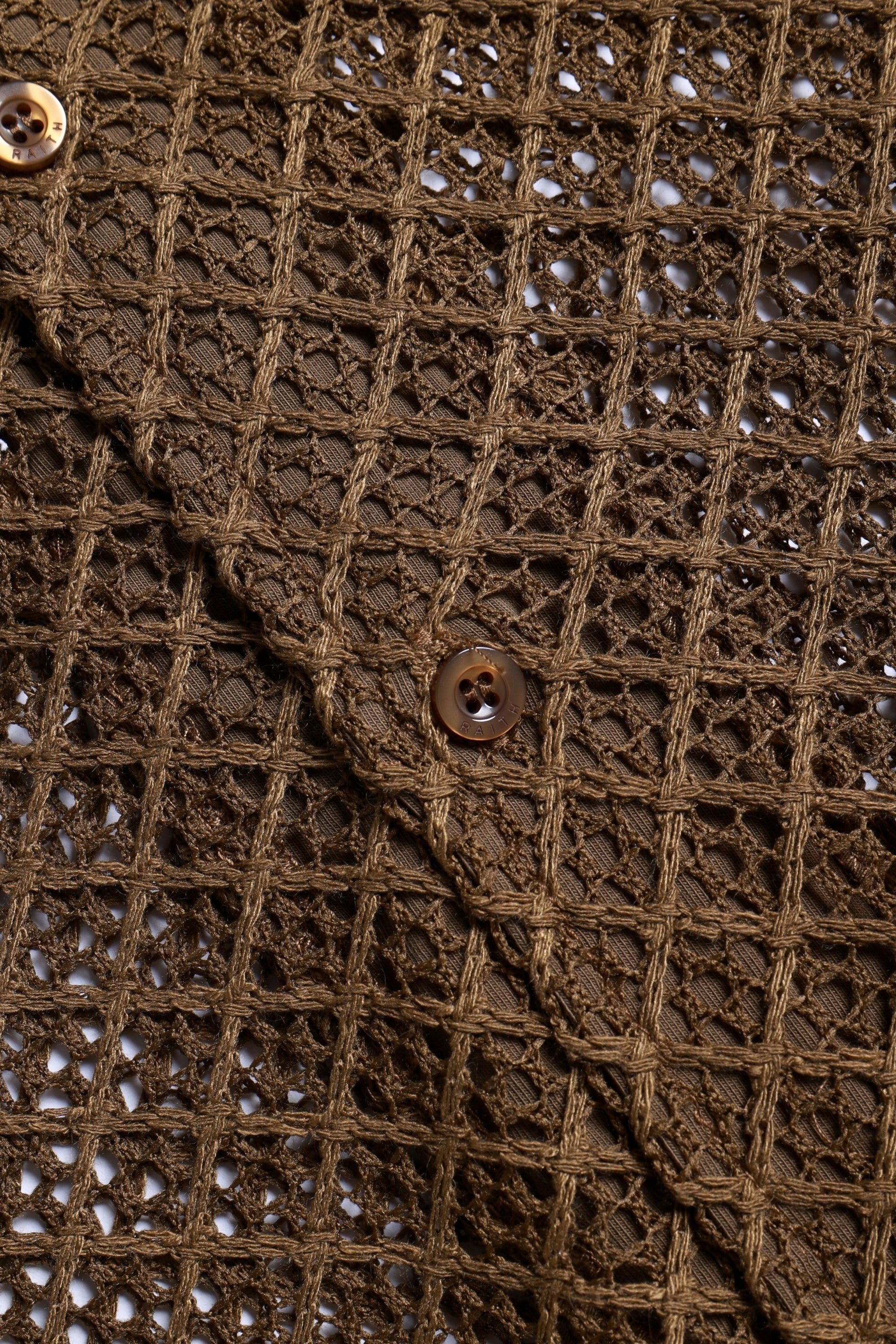 Marcelo Short Sleeve Lace Shirt - Brown