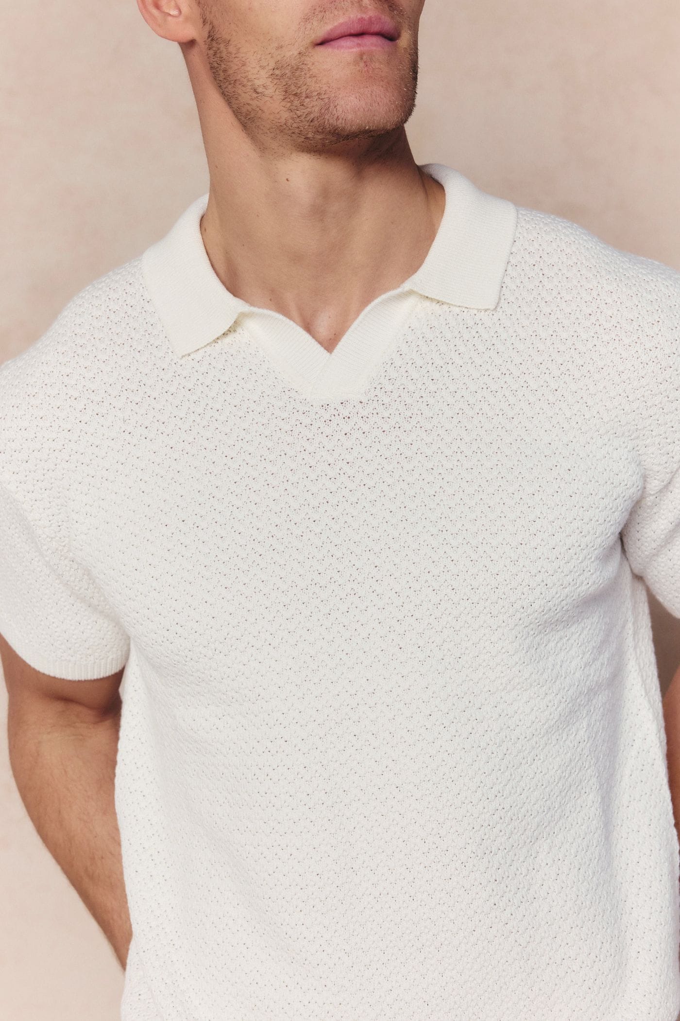 Rapha Cotton Knit Polo - Ecru