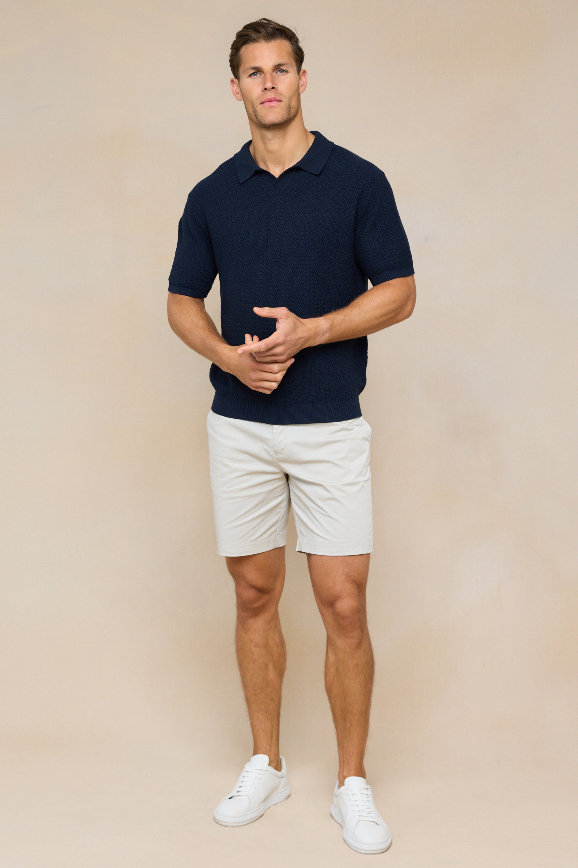 Rapha Cotton Knit Polo - Navy