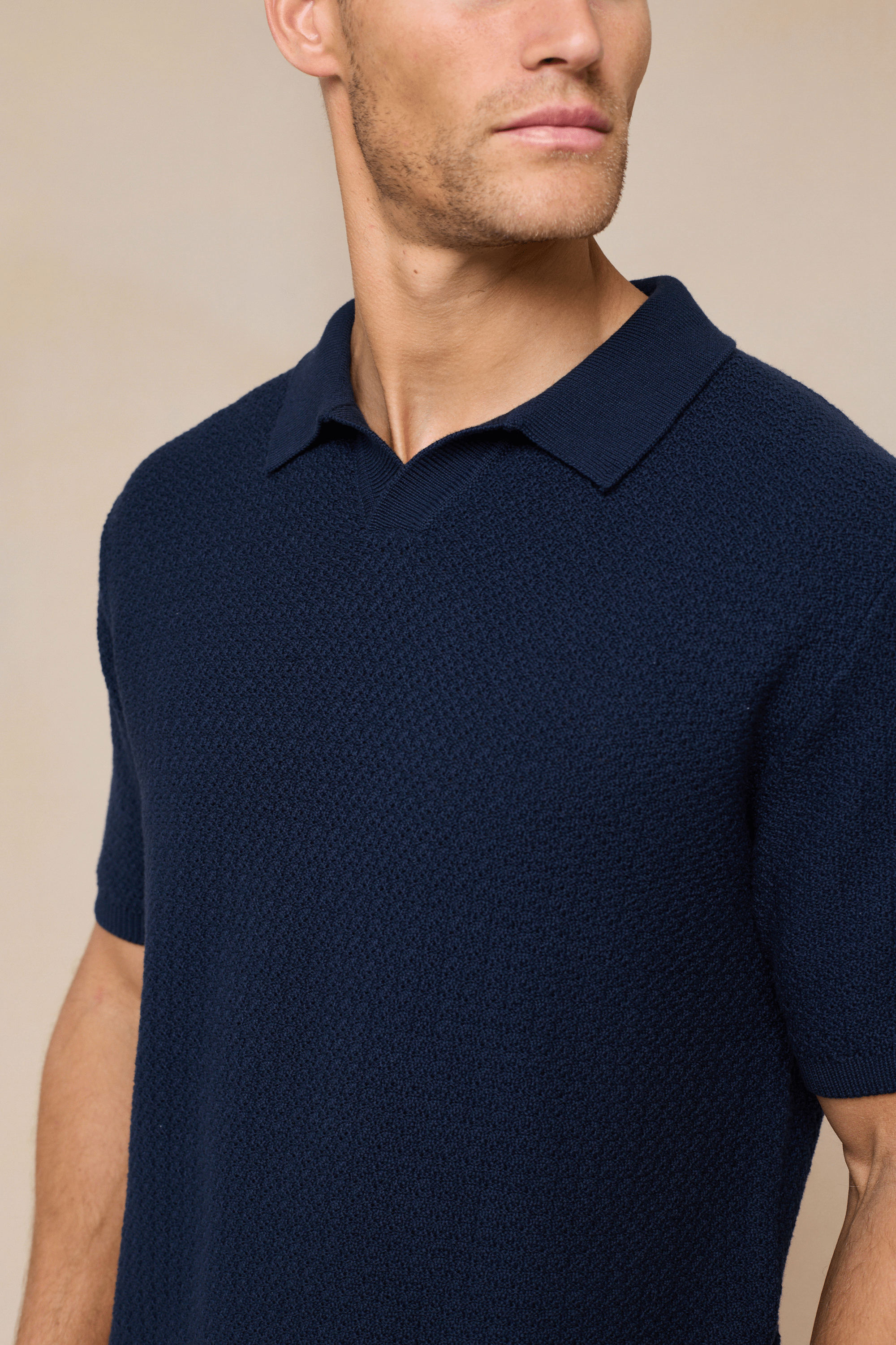 Rapha Cotton Knit Polo - Navy