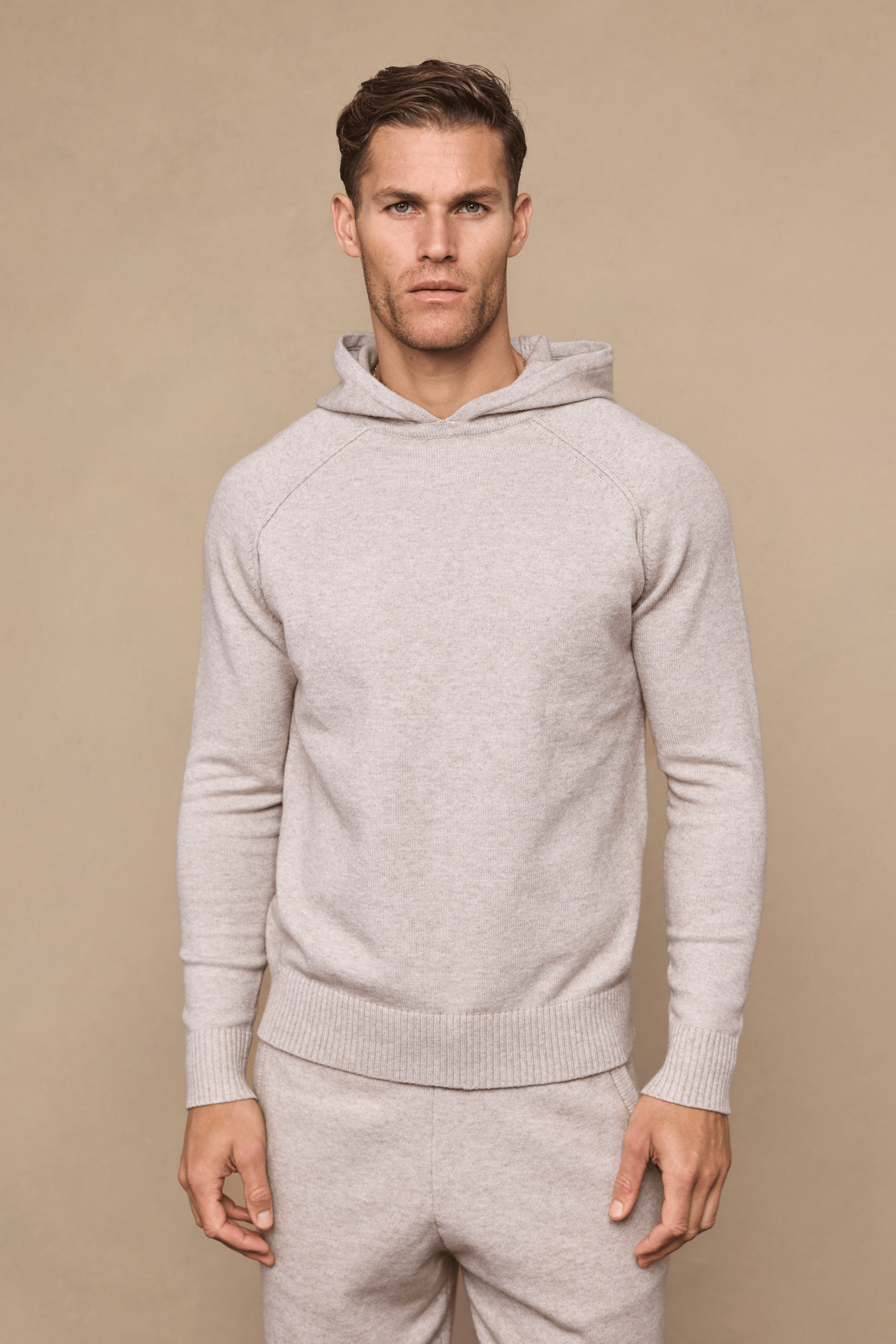 Rowan Knitted Hoodie - Oatmeal