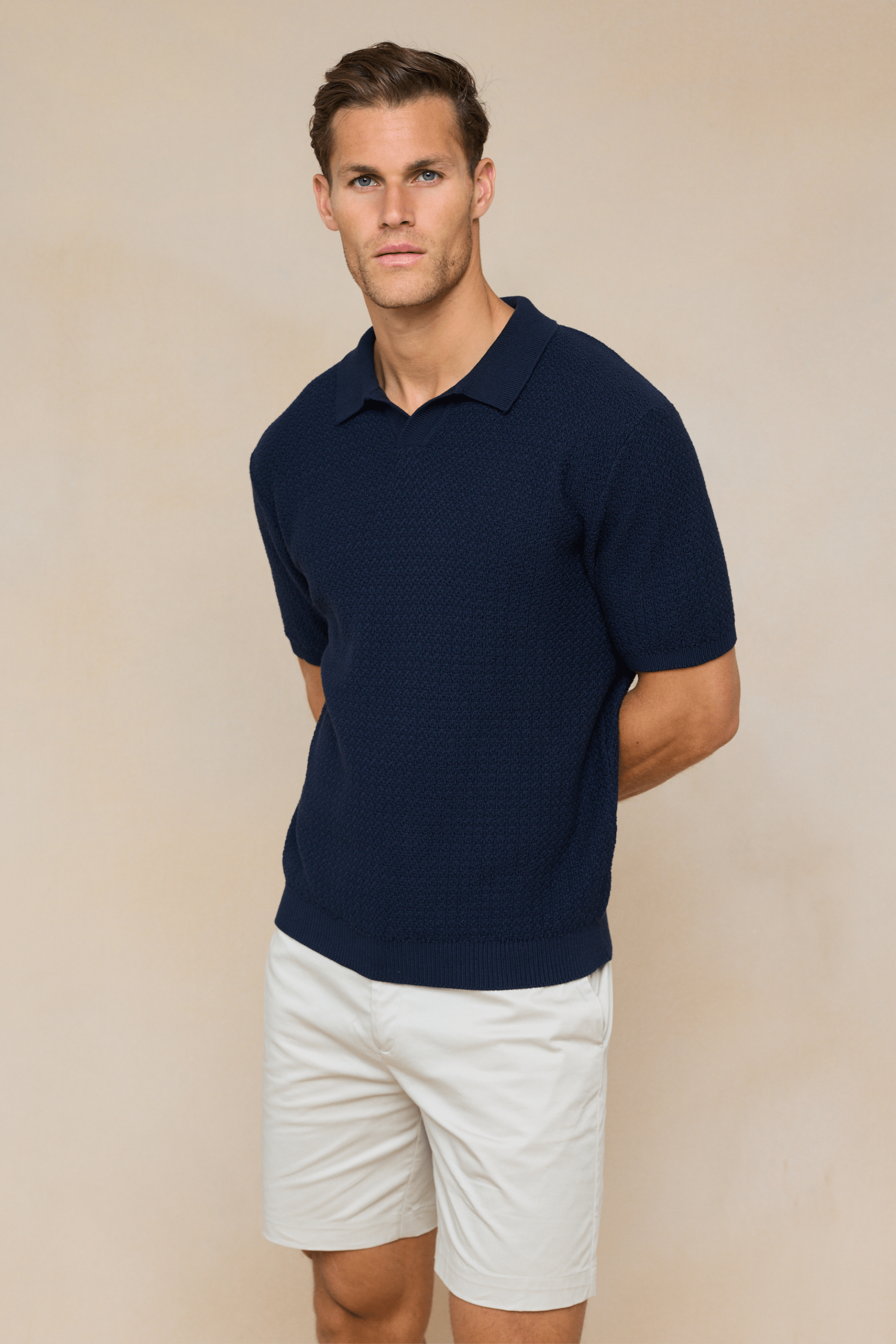 Rapha Cotton Knit Polo - Navy