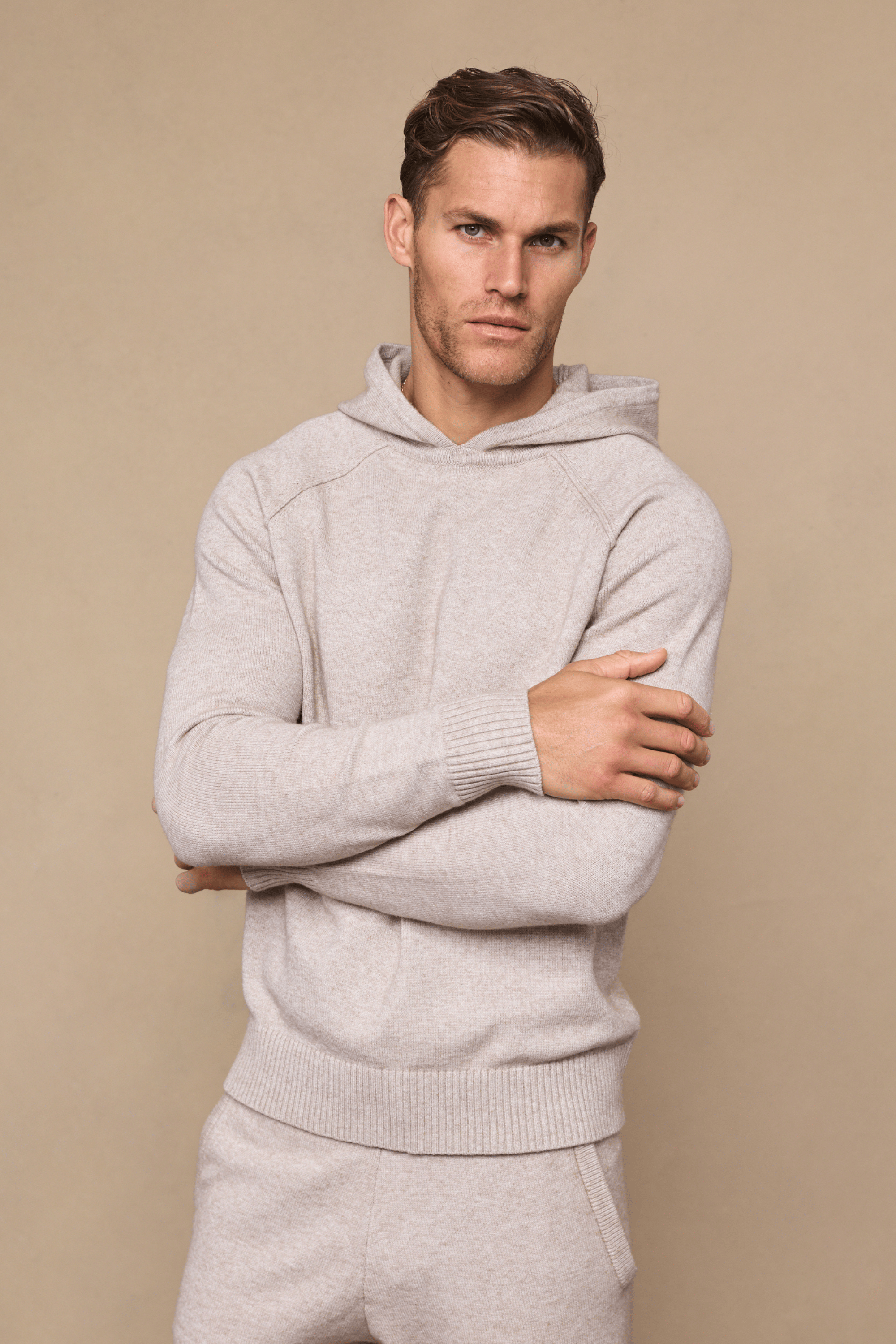 Rowan Knitted Hoodie - Oatmeal