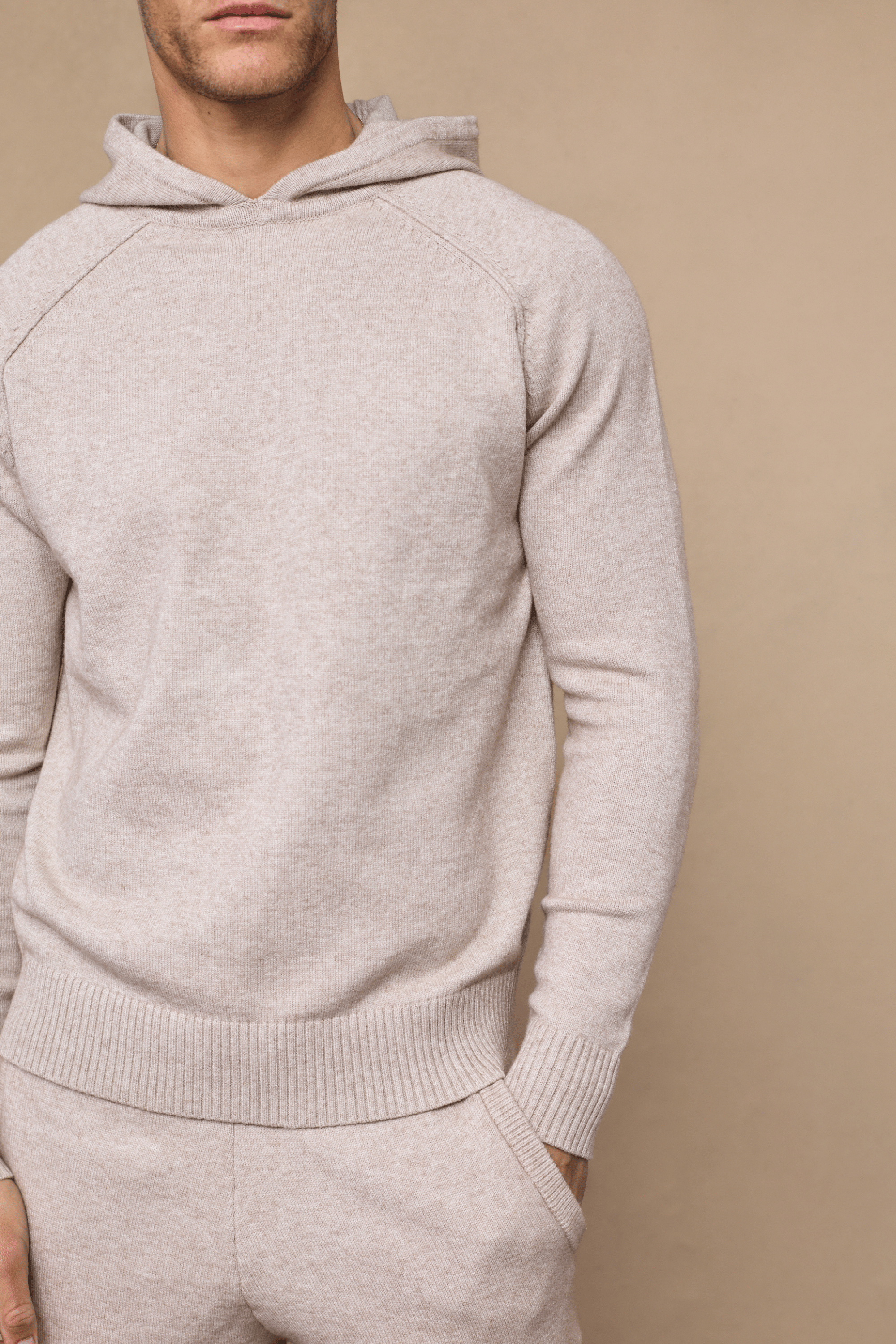 Rowan Knitted Hoodie - Oatmeal