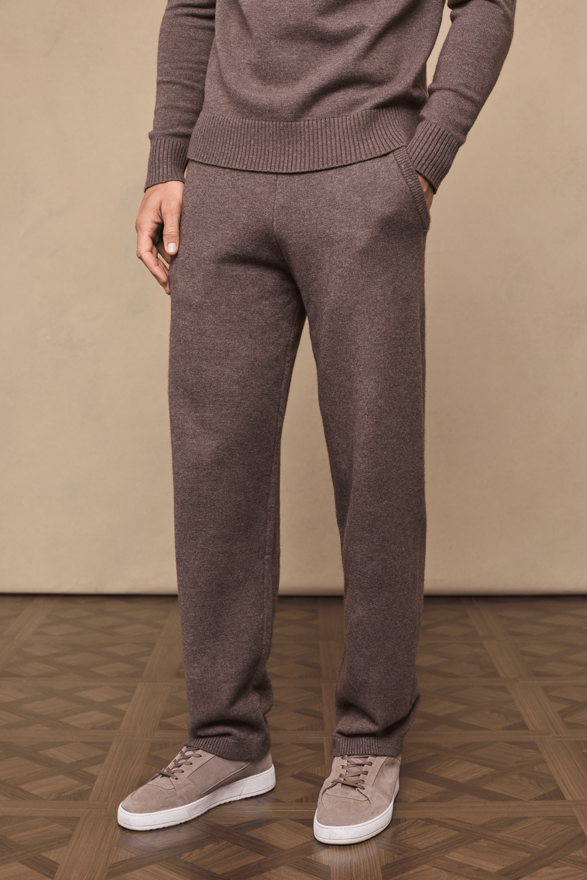 Rowan Knitted Trouser - Brown Marl