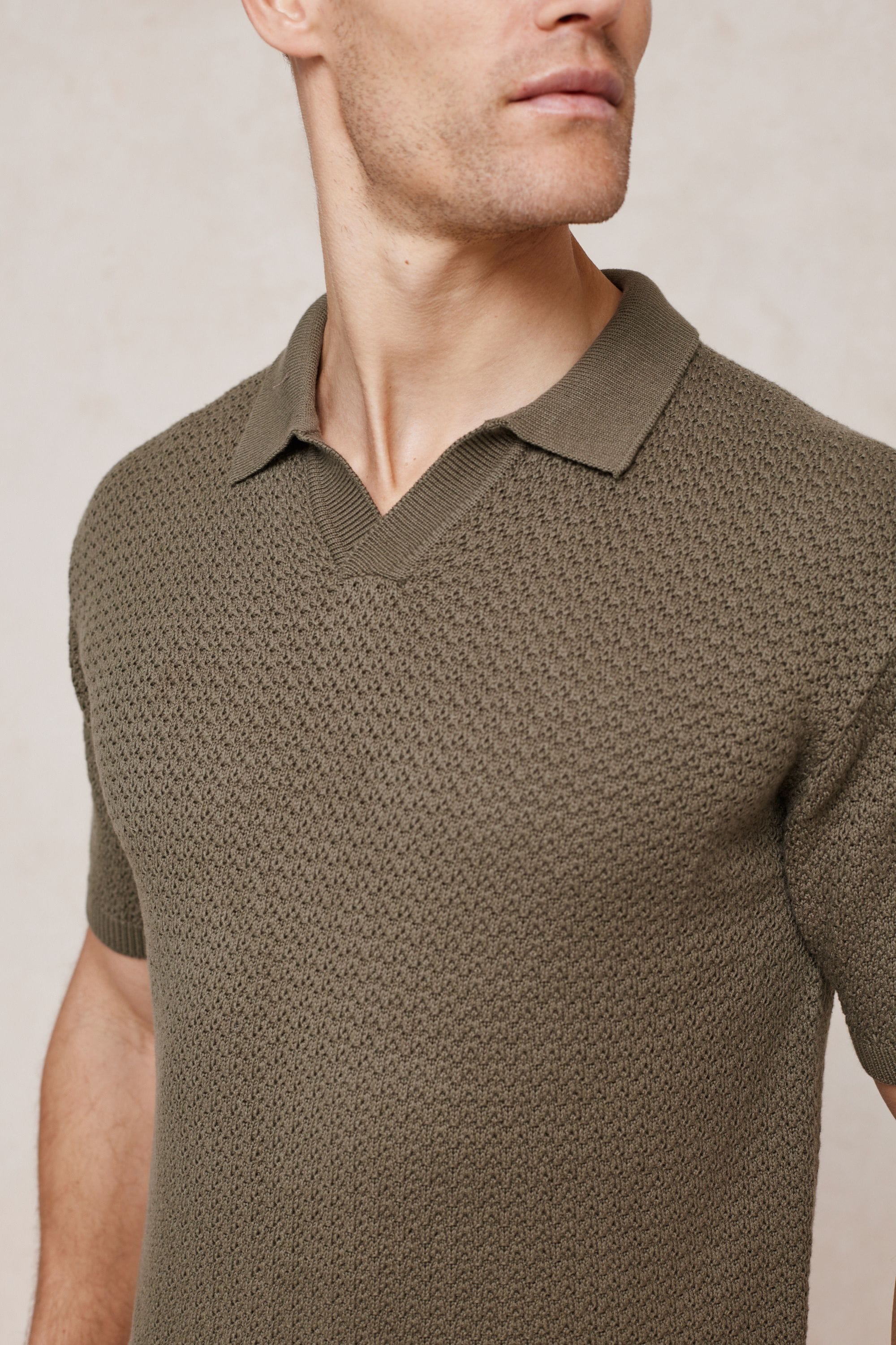 Rapha Cotton Knit Polo - Dark Olive