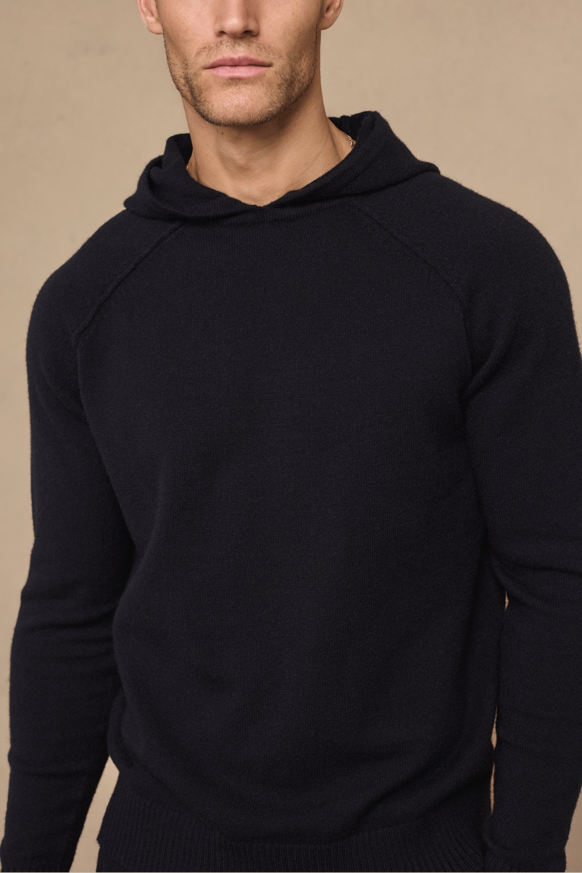 Rowan Knitted Hoodie - Black
