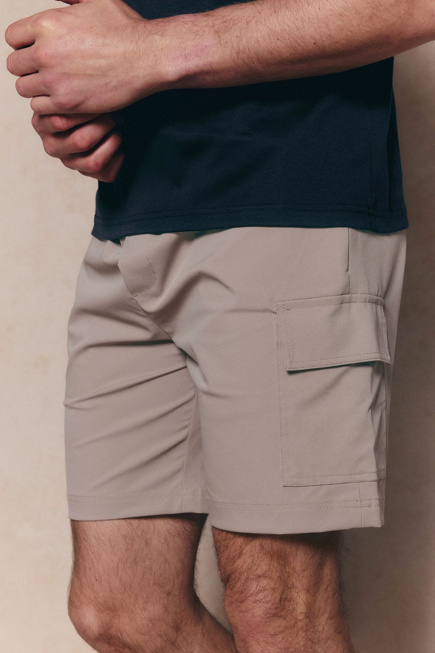 Milo Cargo Tech Shorts - Beige