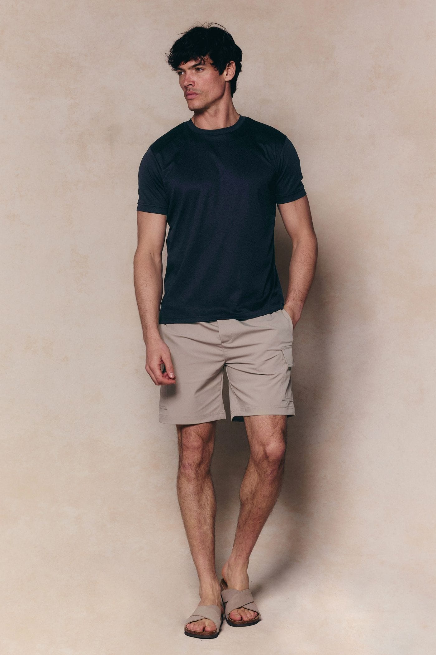 Milo Cargo Tech Shorts - Beige