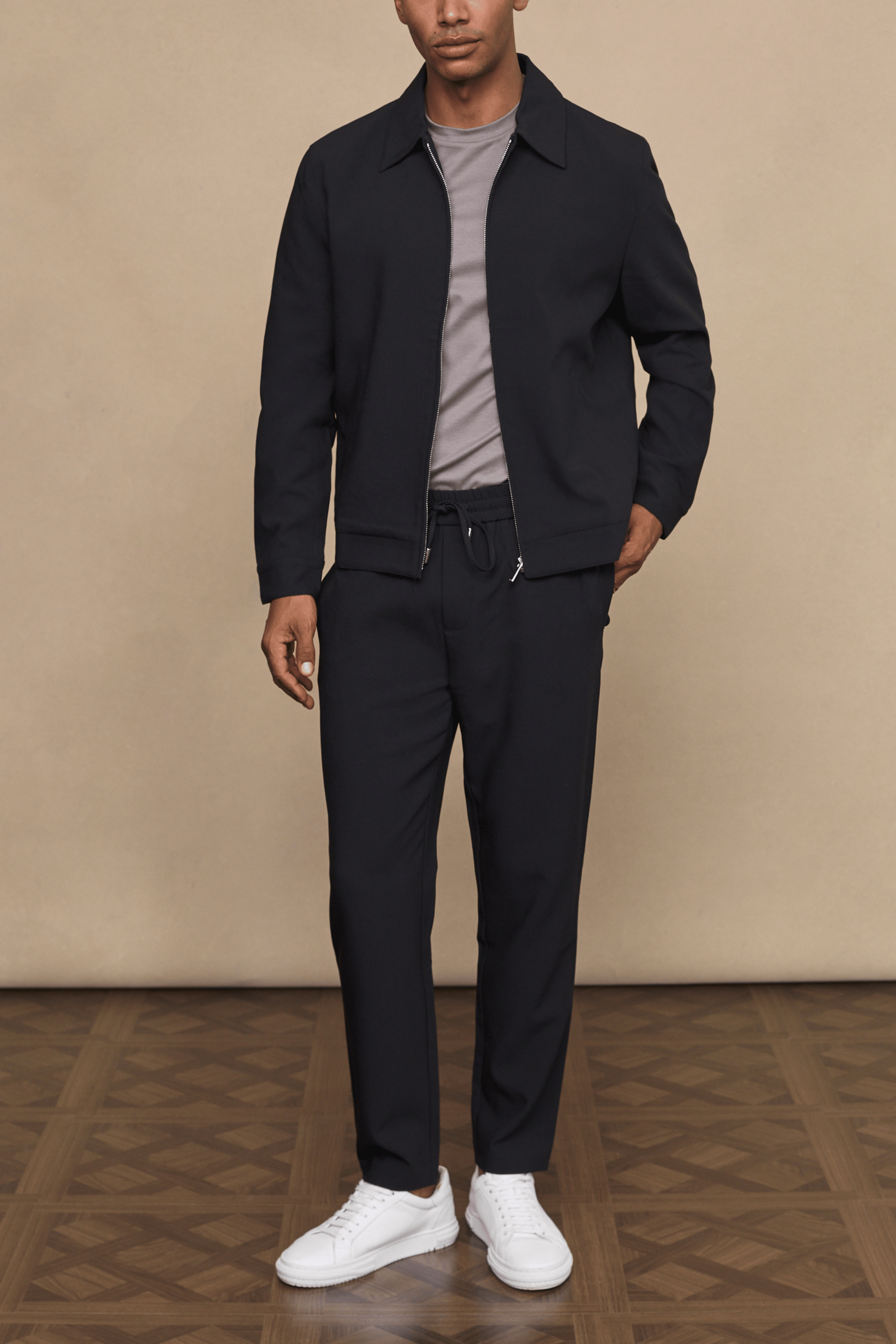 Emilio Zip Through Jacket - Black