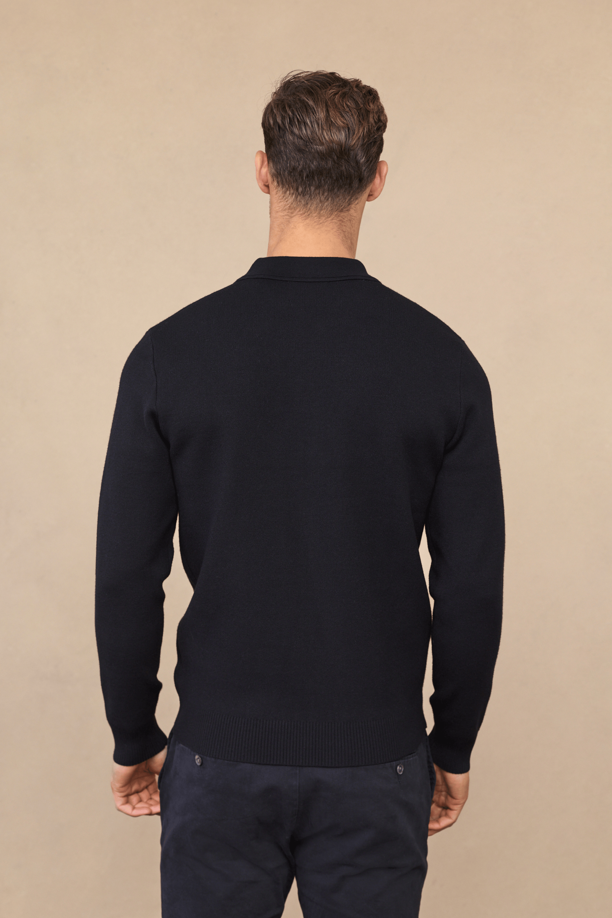 Arlo Zip Through Knitted Jacket- Black