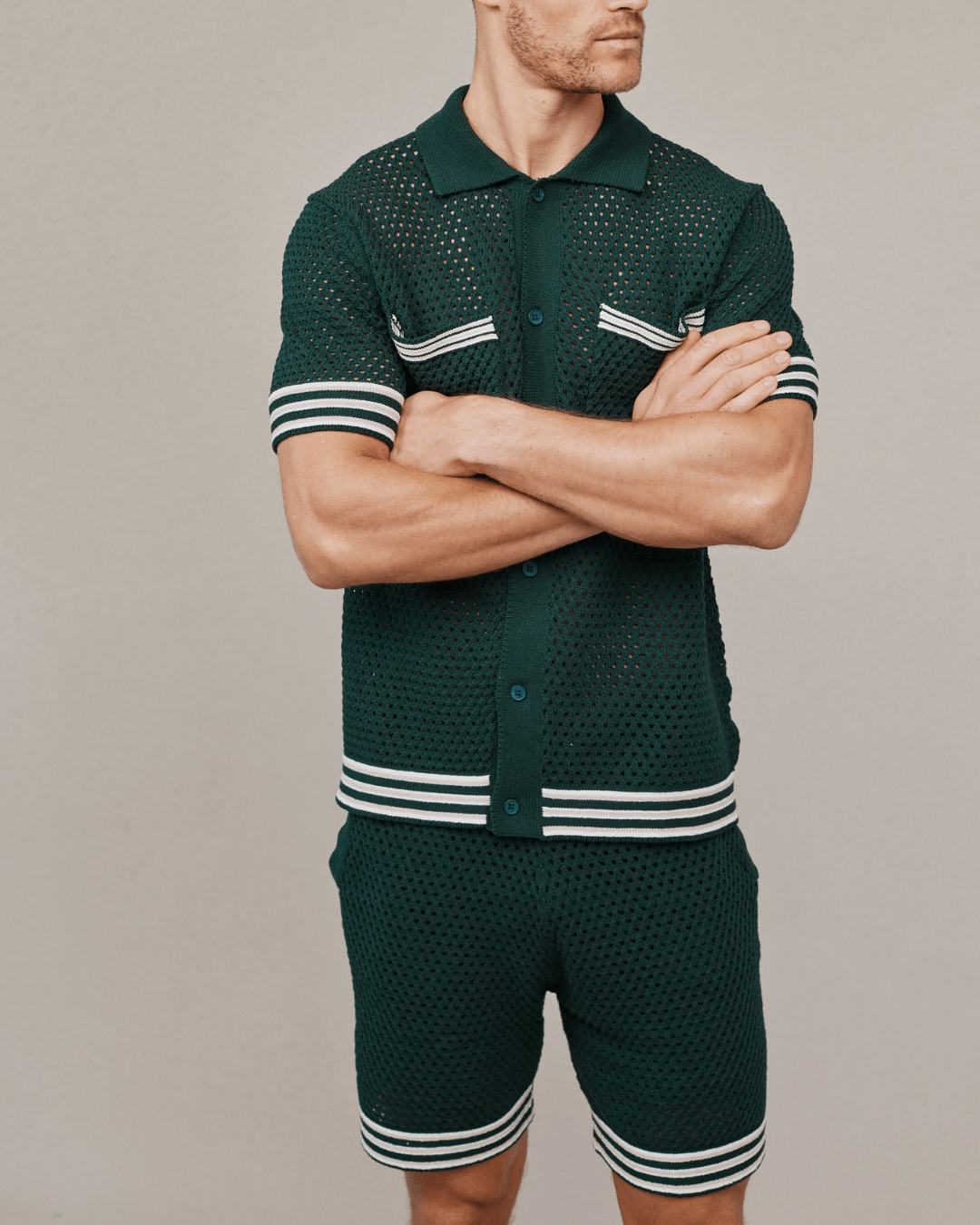 Cipressi Crochet Knit Shirt - Green