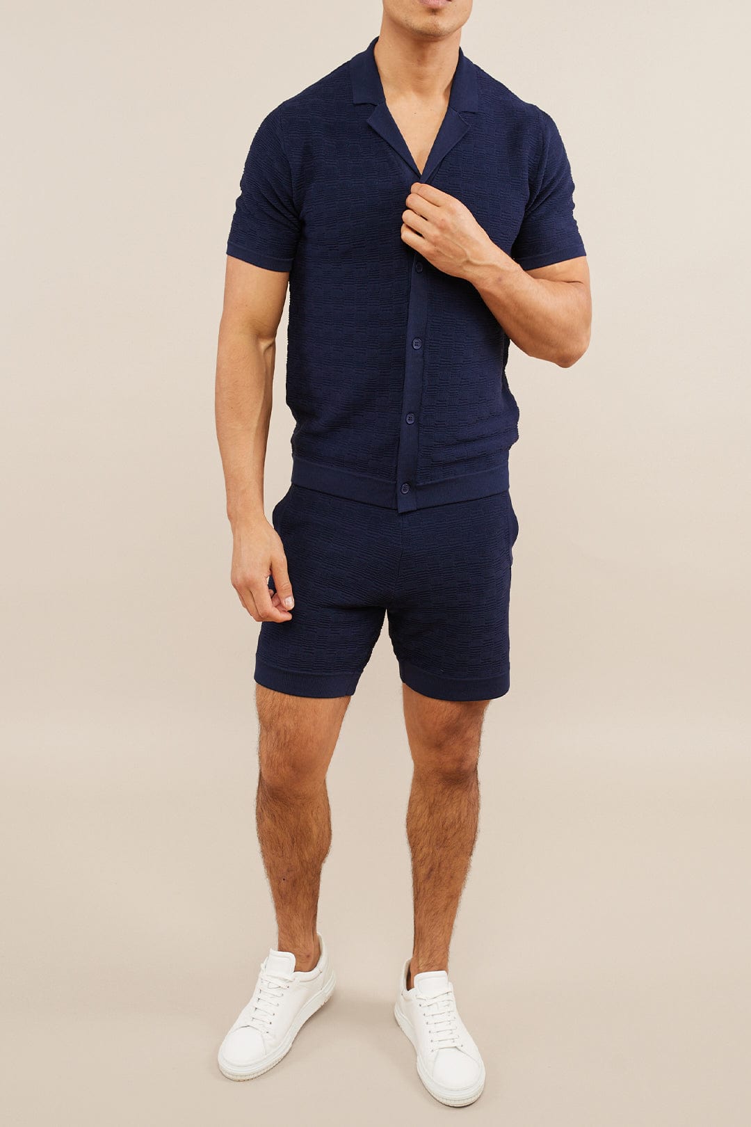 Ezra Knitted Short - Navy