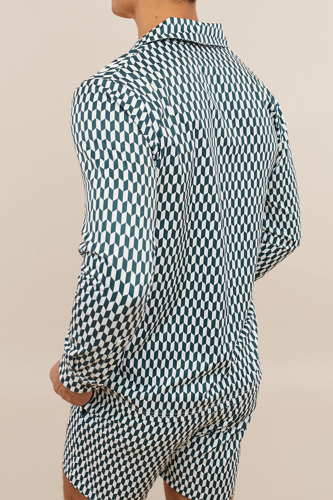 Rambla Printed Shirt - Dark Green/White
